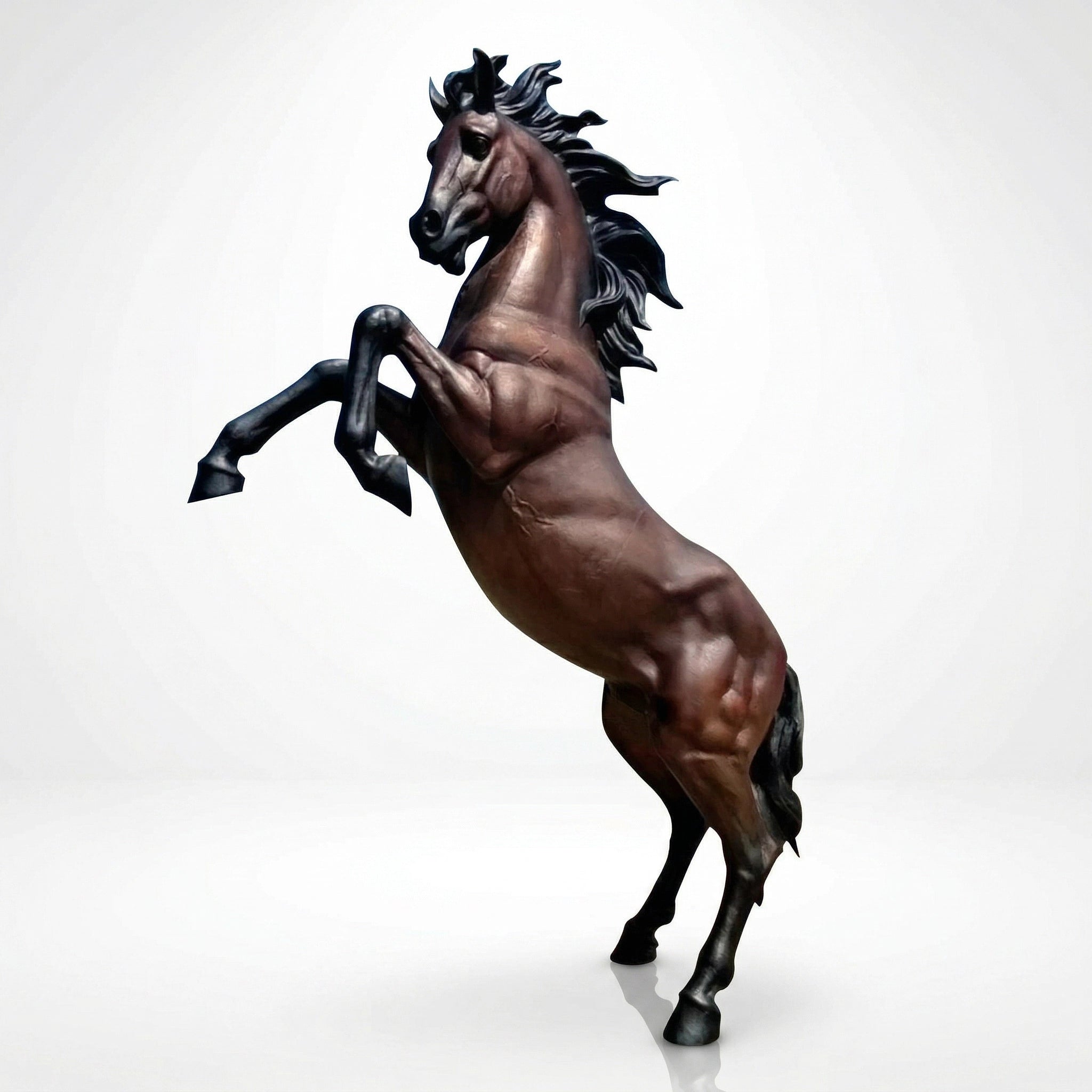 Vela-Bronze--Brass-Rearing-Horse-Sculpture-Entrance-Driveway-VSBS-9271-04