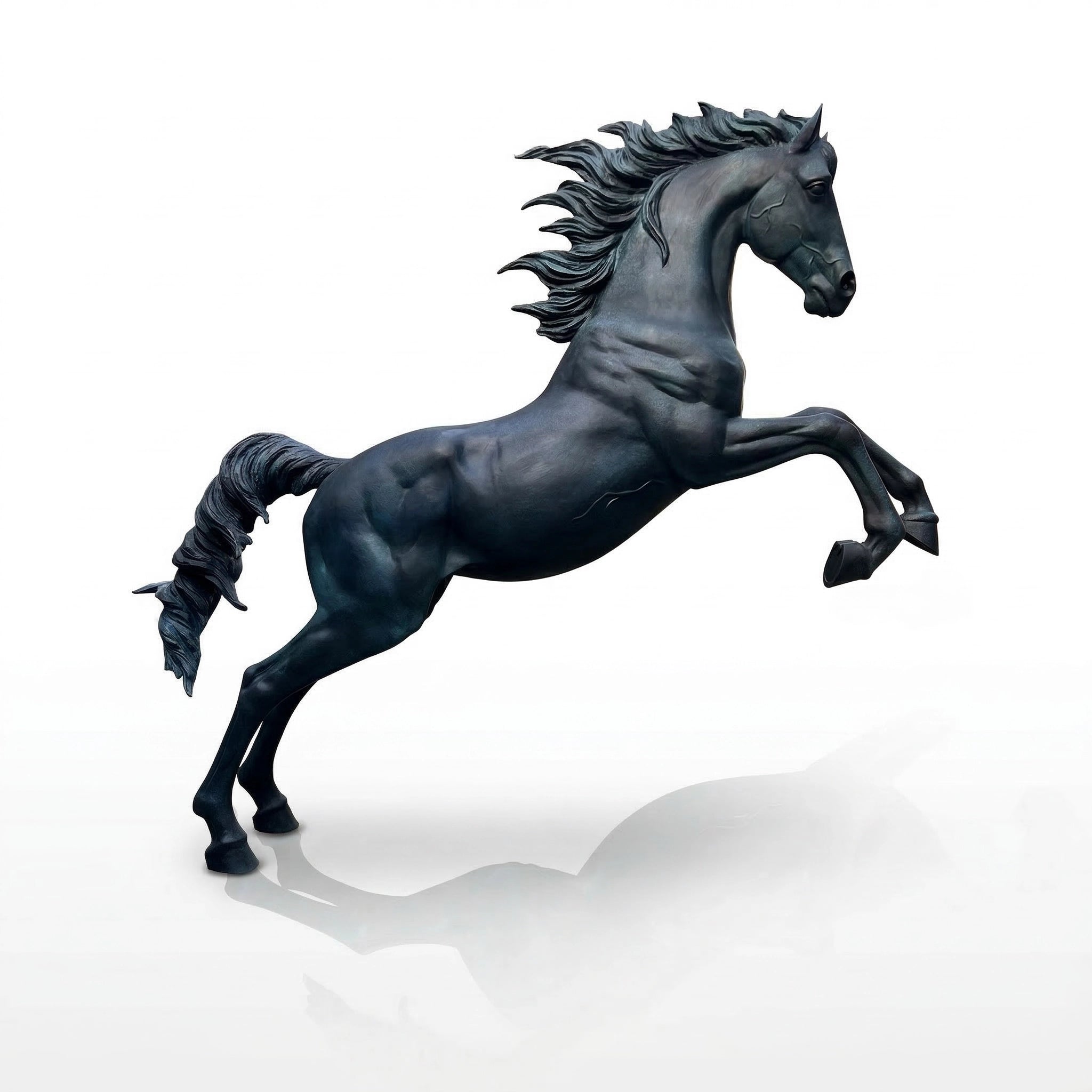 Vela-Bronze--Brass-Rearing-Horse-Sculpture-Entrance-Driveway-VSBS-9754-05