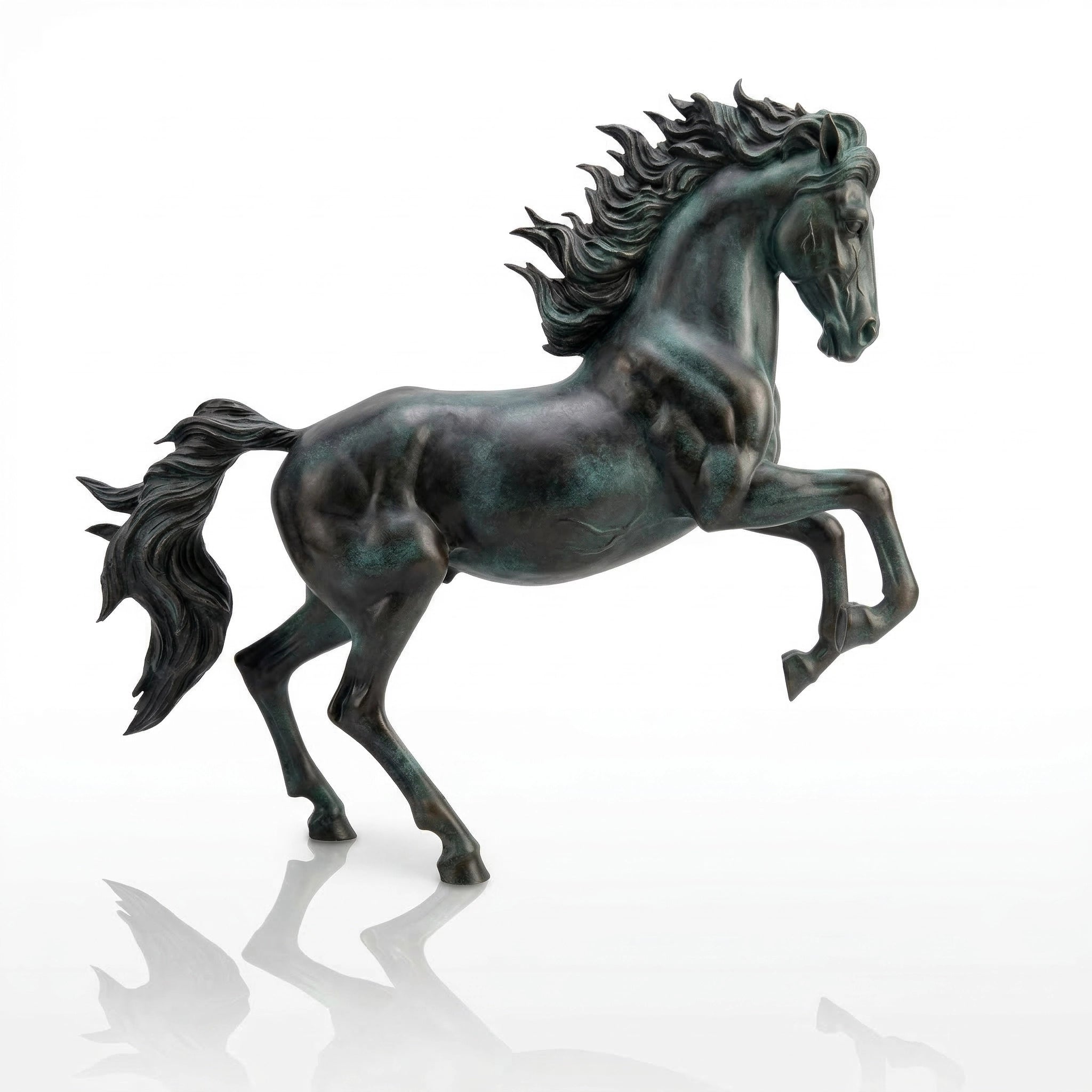 Vela-Bronze--Brass-Rearing-Horse-Sculpture-Garden-Placement-VSBS-6158-05