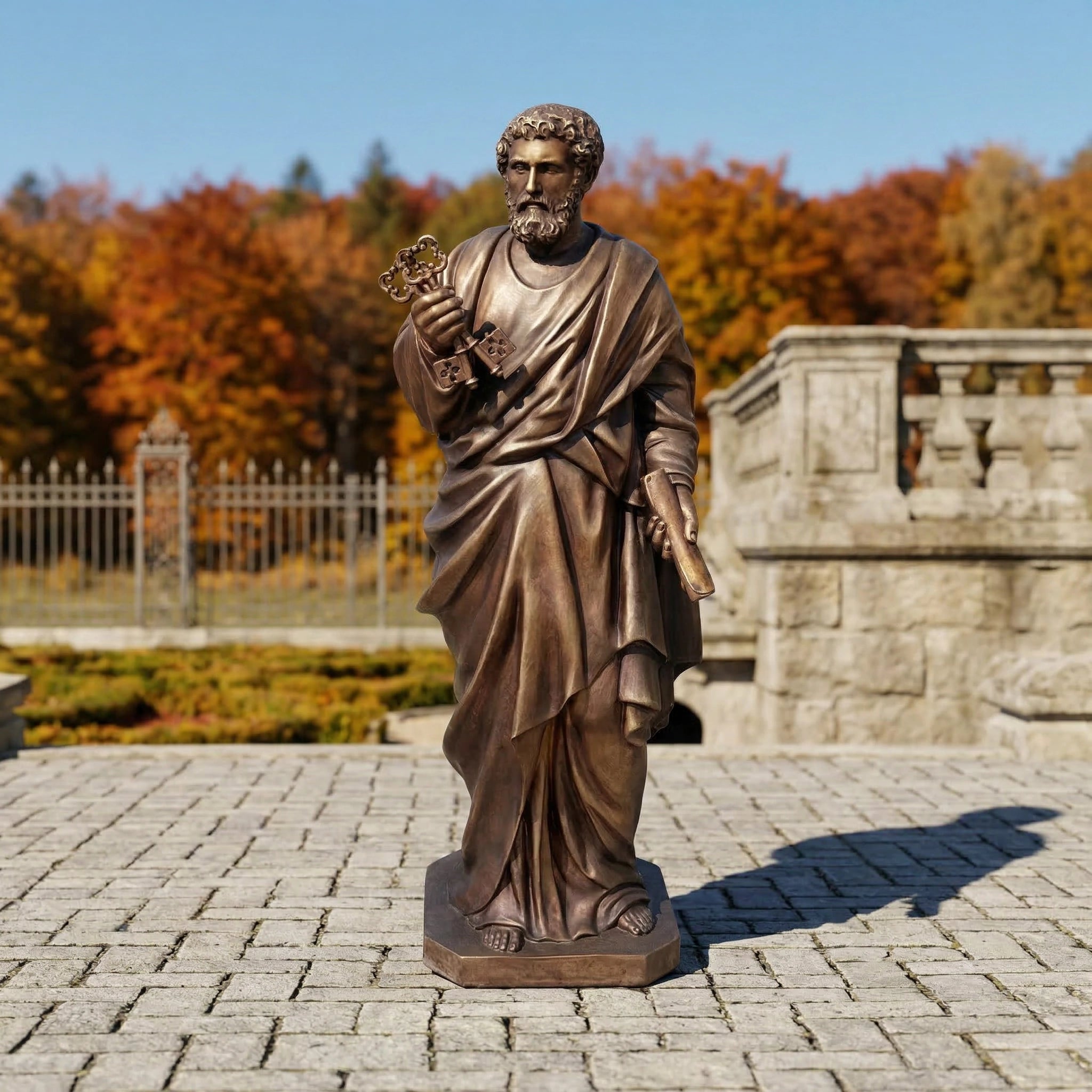 Vela-Bronze--Brass-Saintly-Apostolic-Figure-Sculpture-Garden-Pedestal-VSBS-6951-01