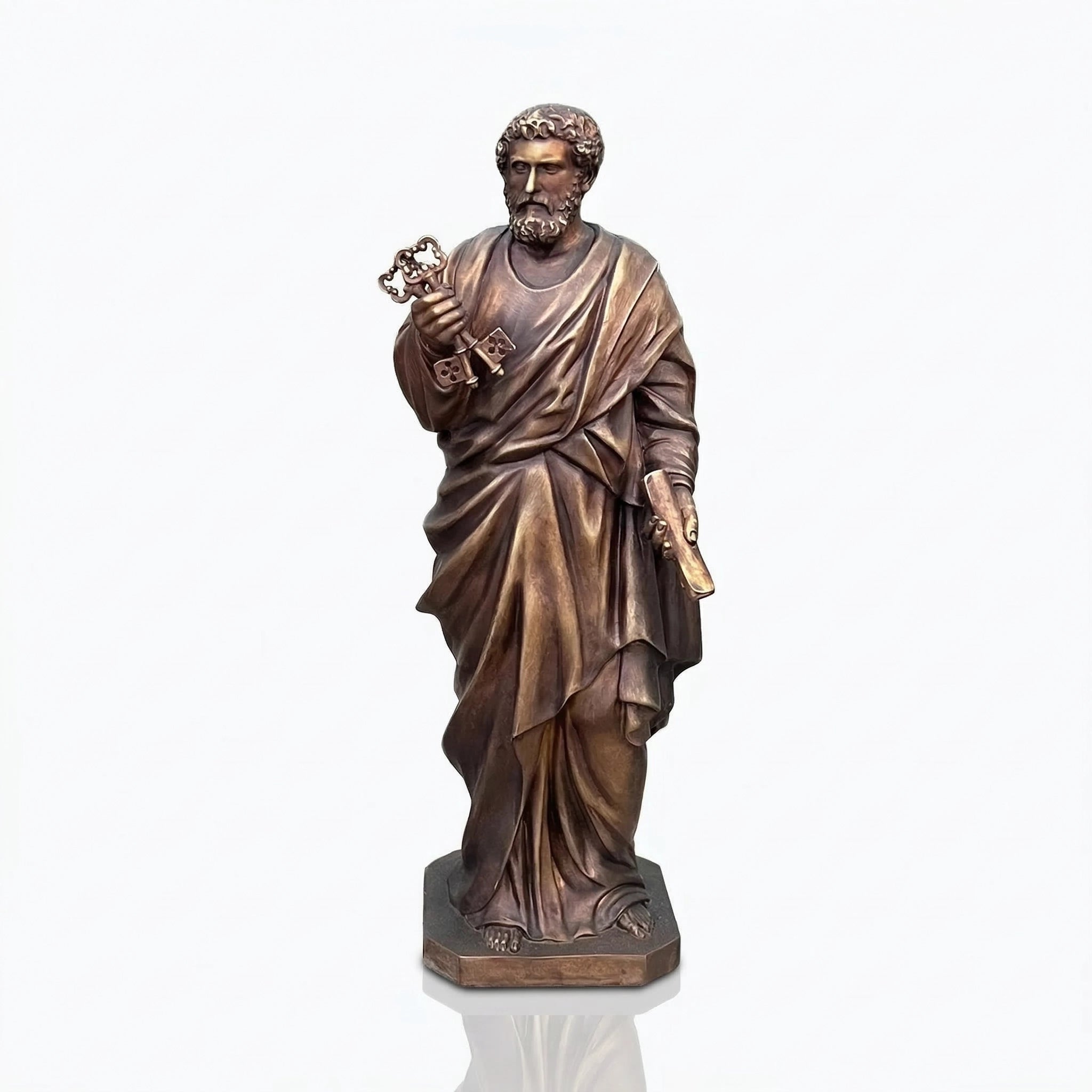 Vela-Bronze--Brass-Saintly-Apostolic-Figure-Sculpture-Garden-Pedestal-VSBS-6951-05