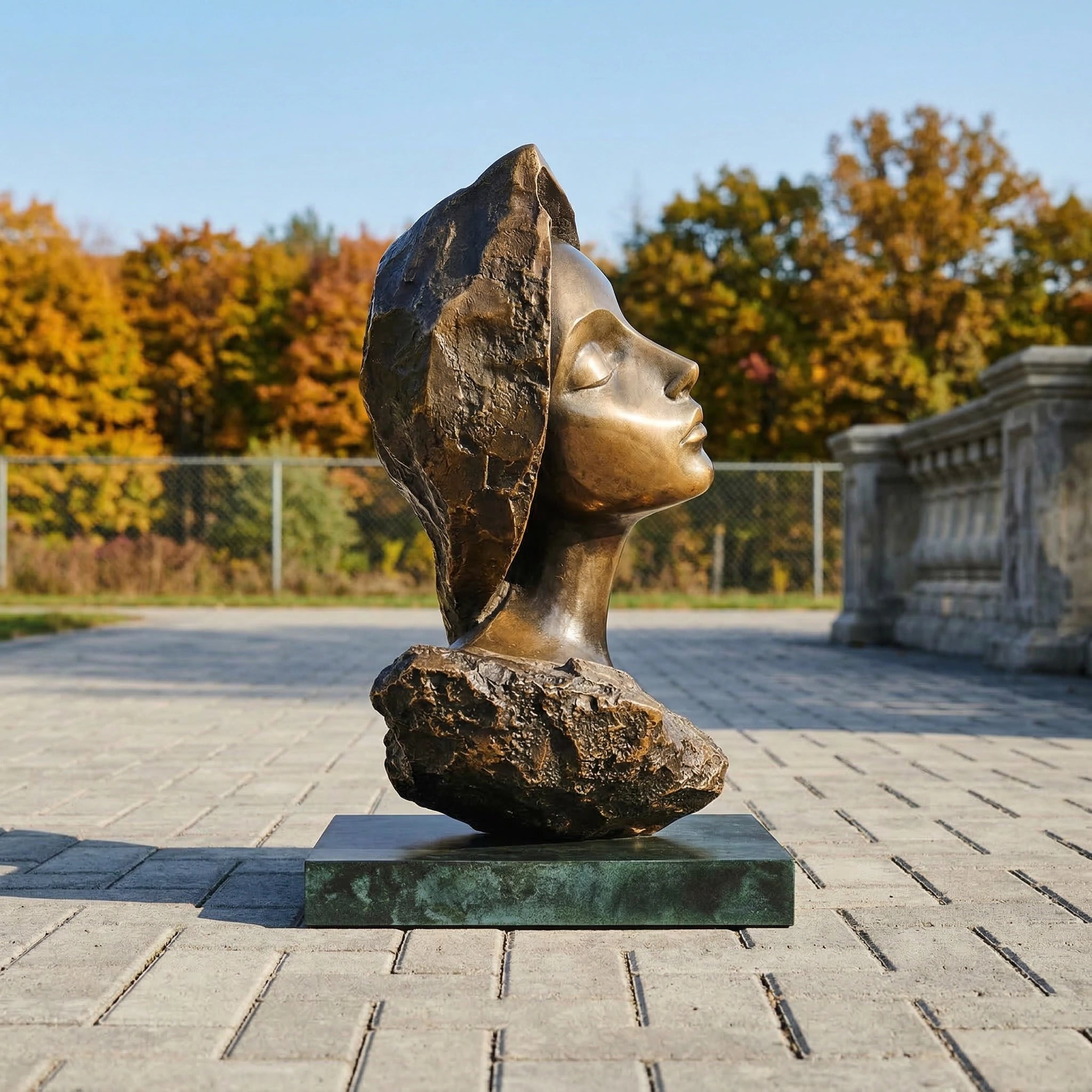 Vela-Bronze--Brass-Serene-Female-Head-Sculpture-Fragmented-Form-VSBS-7928-04