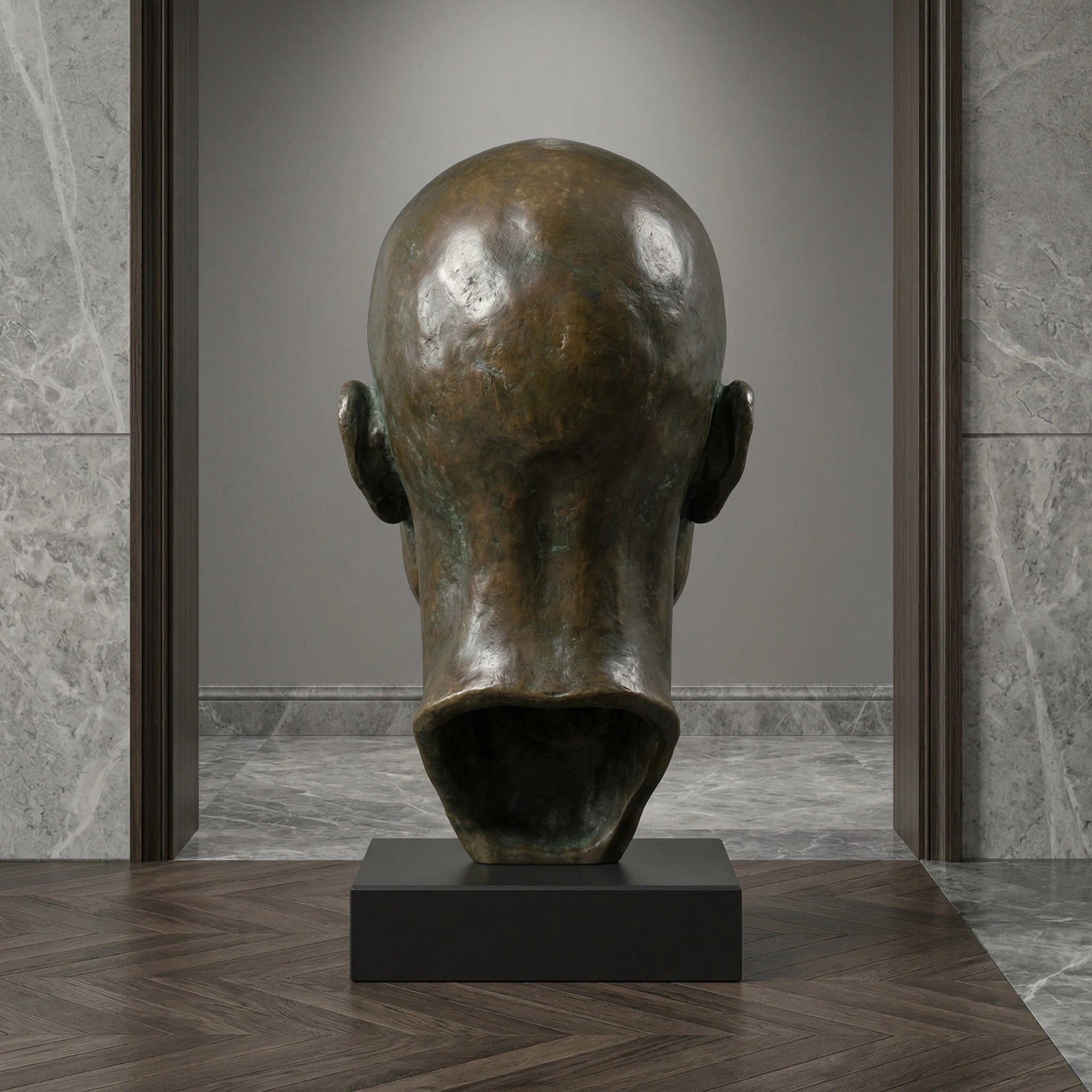 Vela-Bronze--Brass-Serene-Male-Head-Sculpture-Pedestal-Placement-VSBS-7124-02