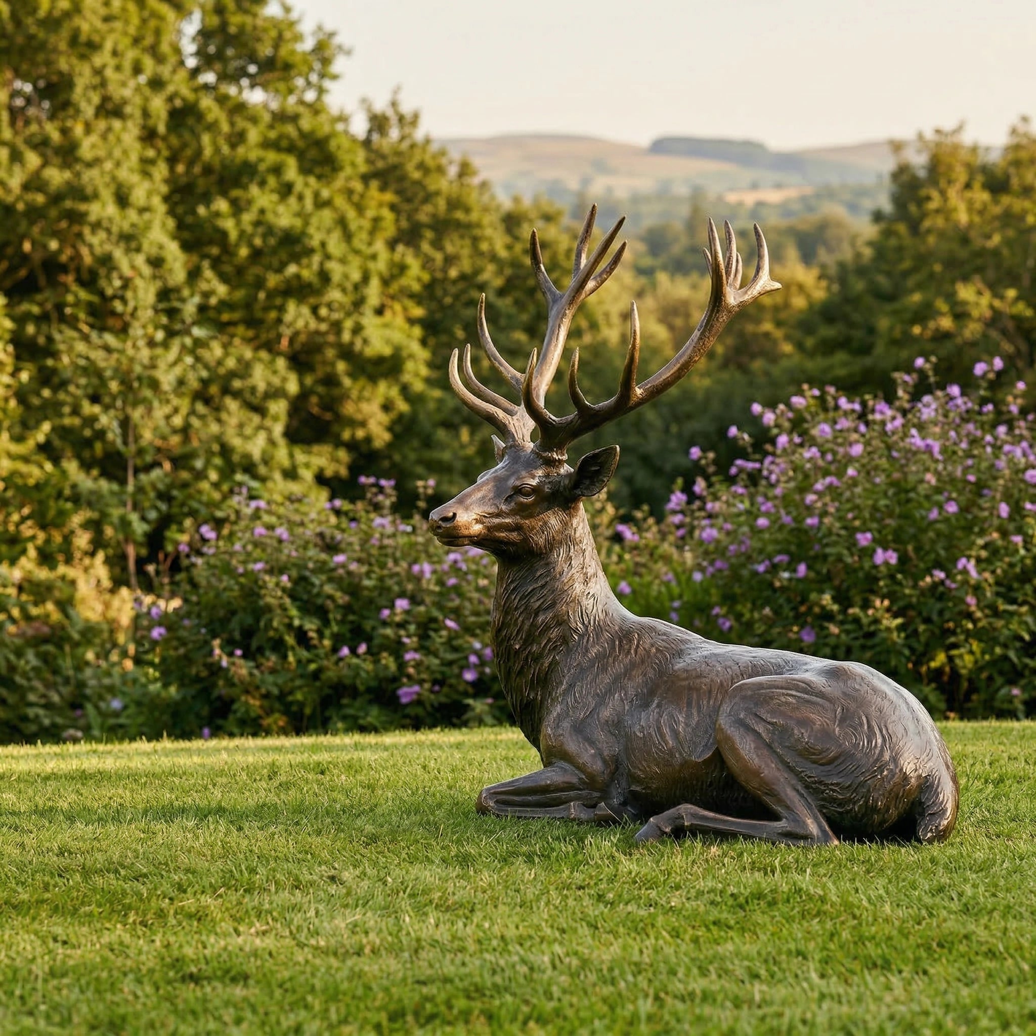 Vela-Bronze--Brass-Stag-Sculpture-Garden-Repose-VSBS-8897-03