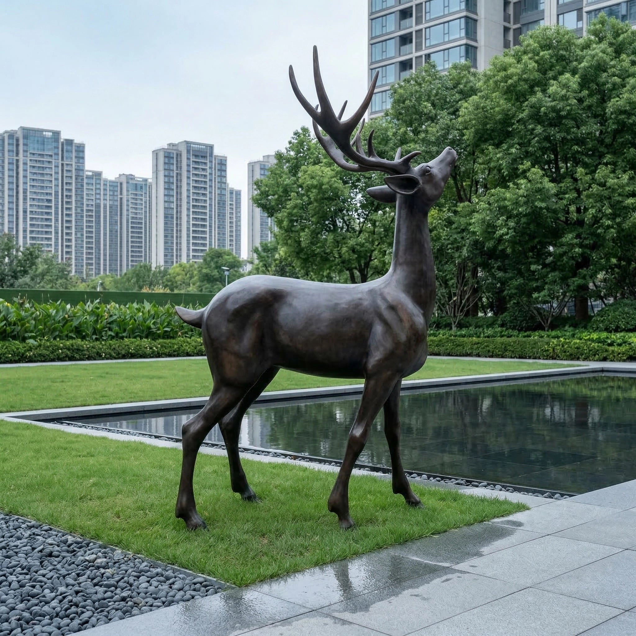 Vela-Bronze--Brass-Stag-Sculpture-Garden-Silhouette-VSBS-734-02