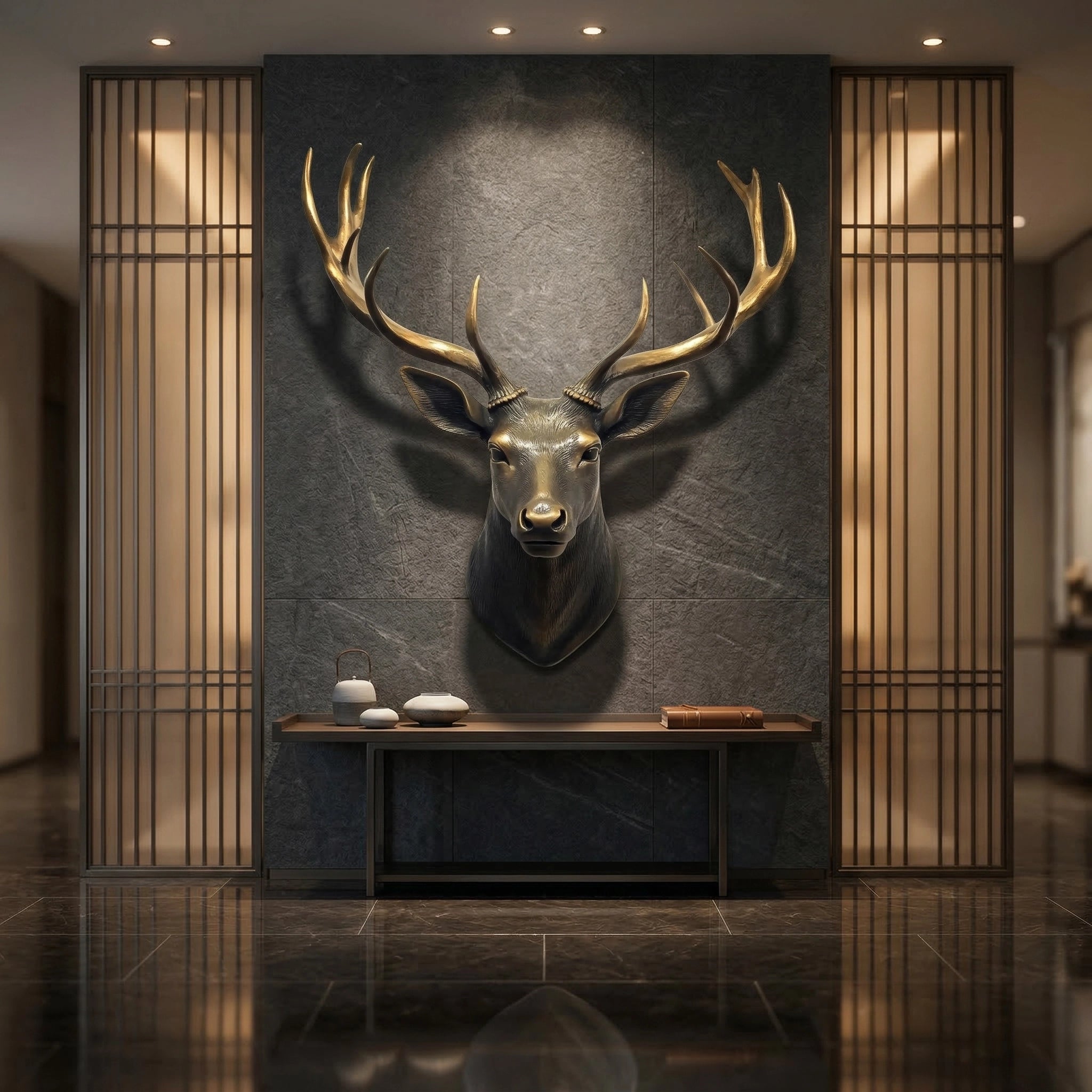 Vela-Bronze--Brass-Stag-Sculpture-Wall-Mounted-Bust-VSBS-8867-01