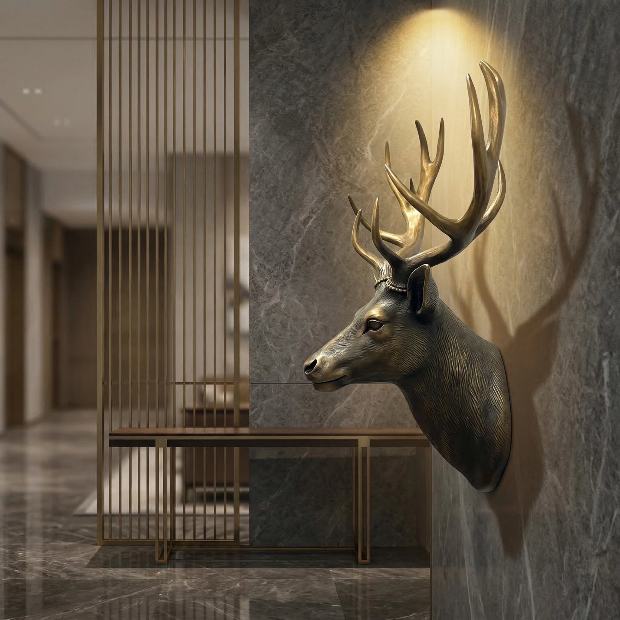 Vela-Bronze--Brass-Stag-Sculpture-Wall-Mounted-Bust-VSBS-8867-02