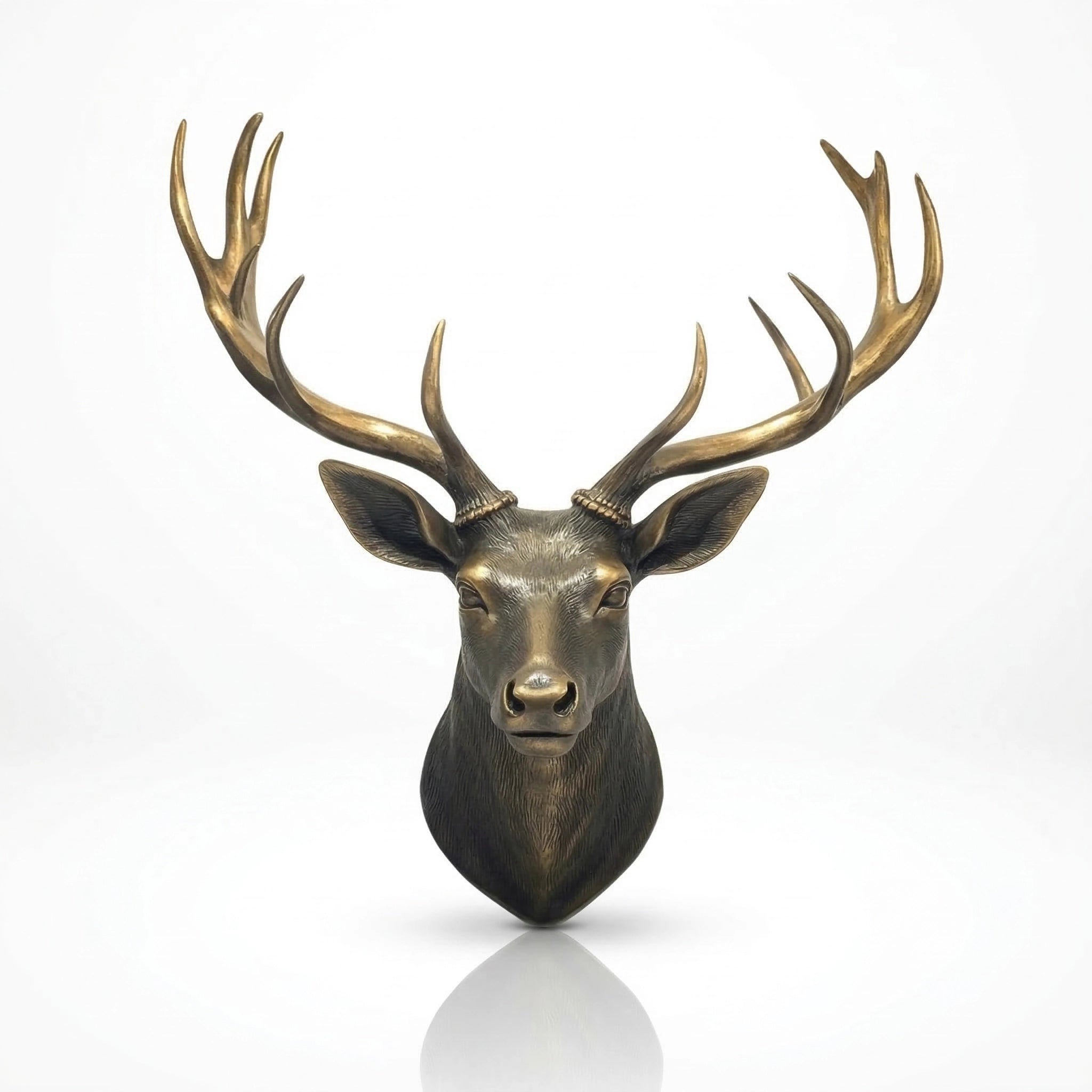 Vela-Bronze--Brass-Stag-Sculpture-Wall-Mounted-Bust-VSBS-8867-03