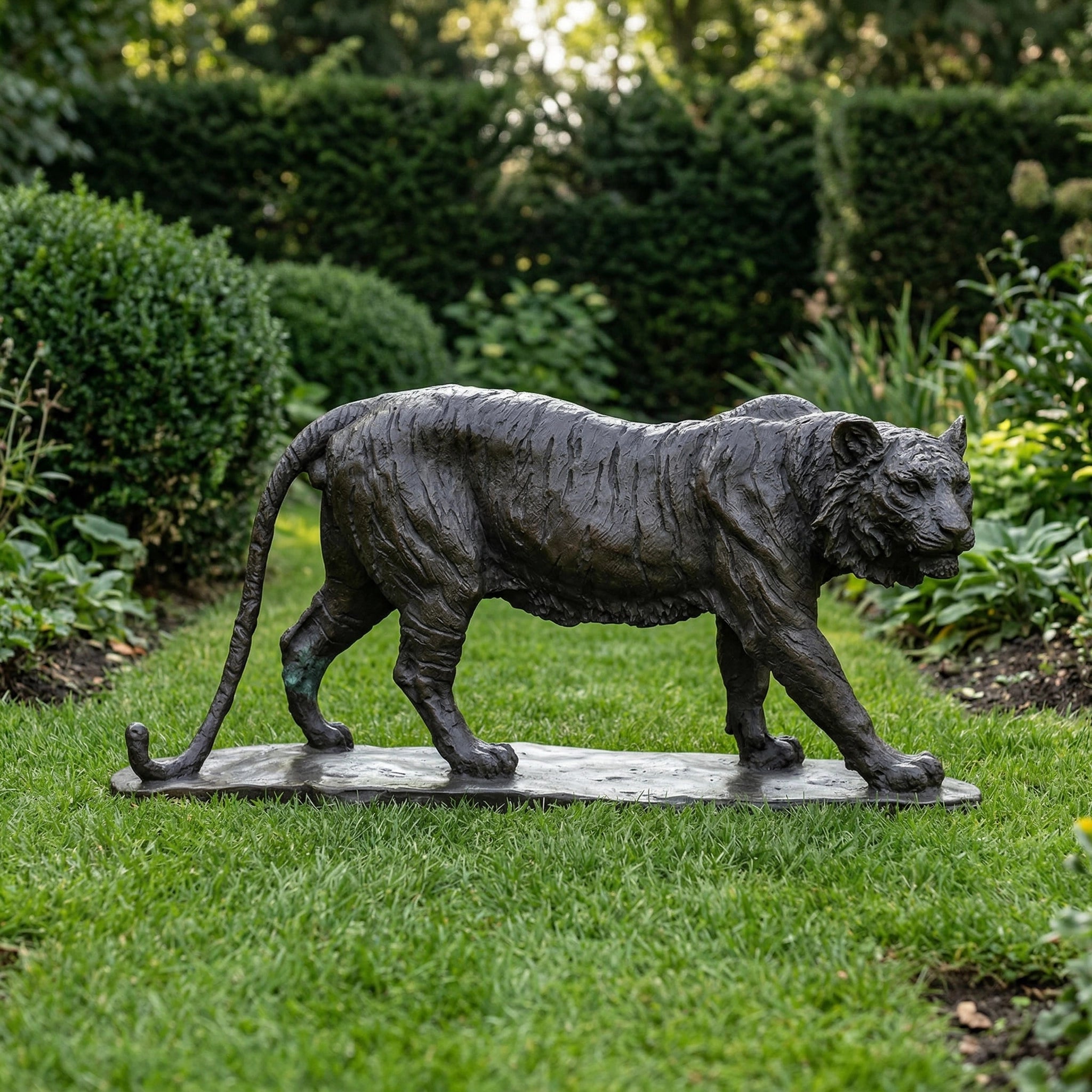 Vela-Bronze--Brass-Tiger-Sculpture-Forward-Stepping-VBS-6842-03