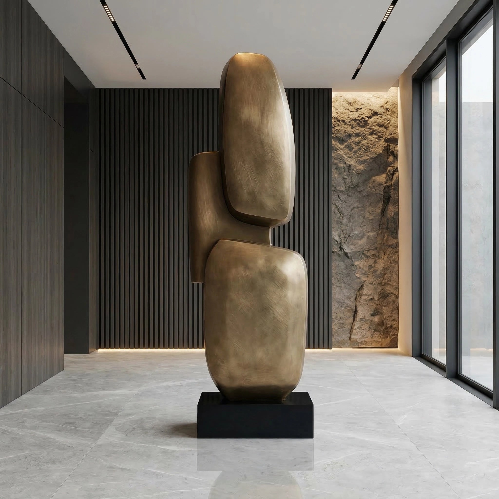 Vela-Bronze--Brass-Totemic-Figure-Sculpture-Floor-Monolith-VSBS-8836-01
