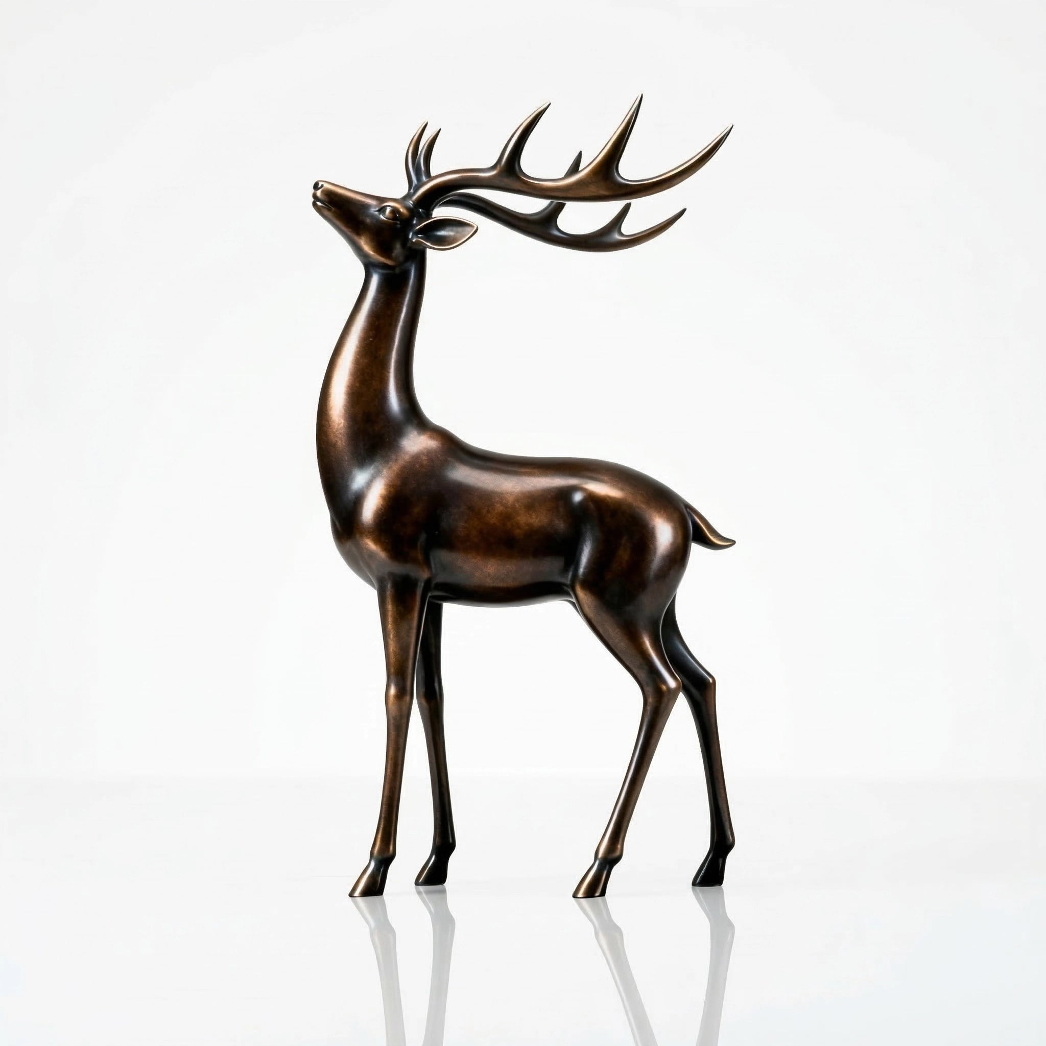 Vela-Bronze--Brass-Wildlife--Nature-Sculpture-Stag-Entrance--Driveway-VSMaterialTypeCode-7397-06