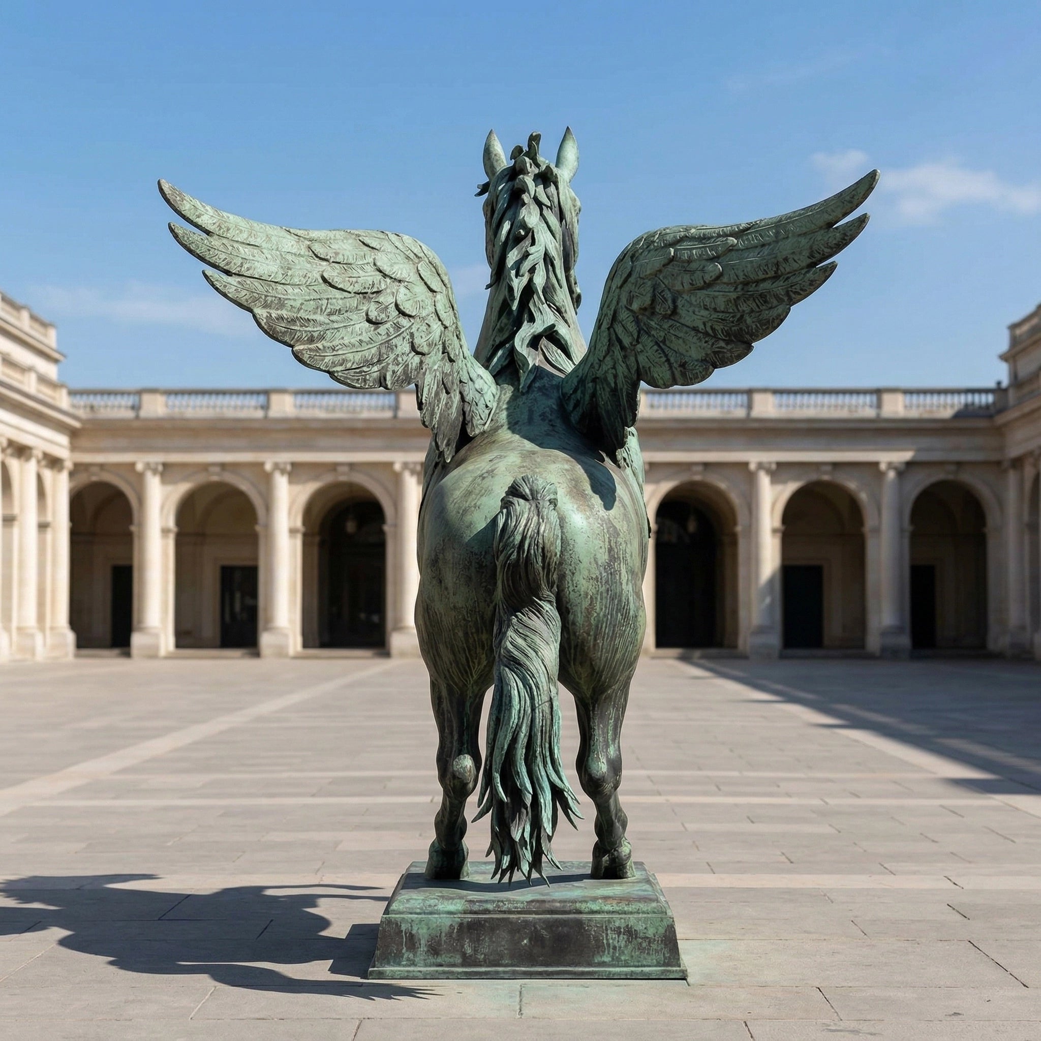 Vela-Bronze--Brass-Winged-Horse-Sculpture-Courtyard-Monument-VSBS-6843-01