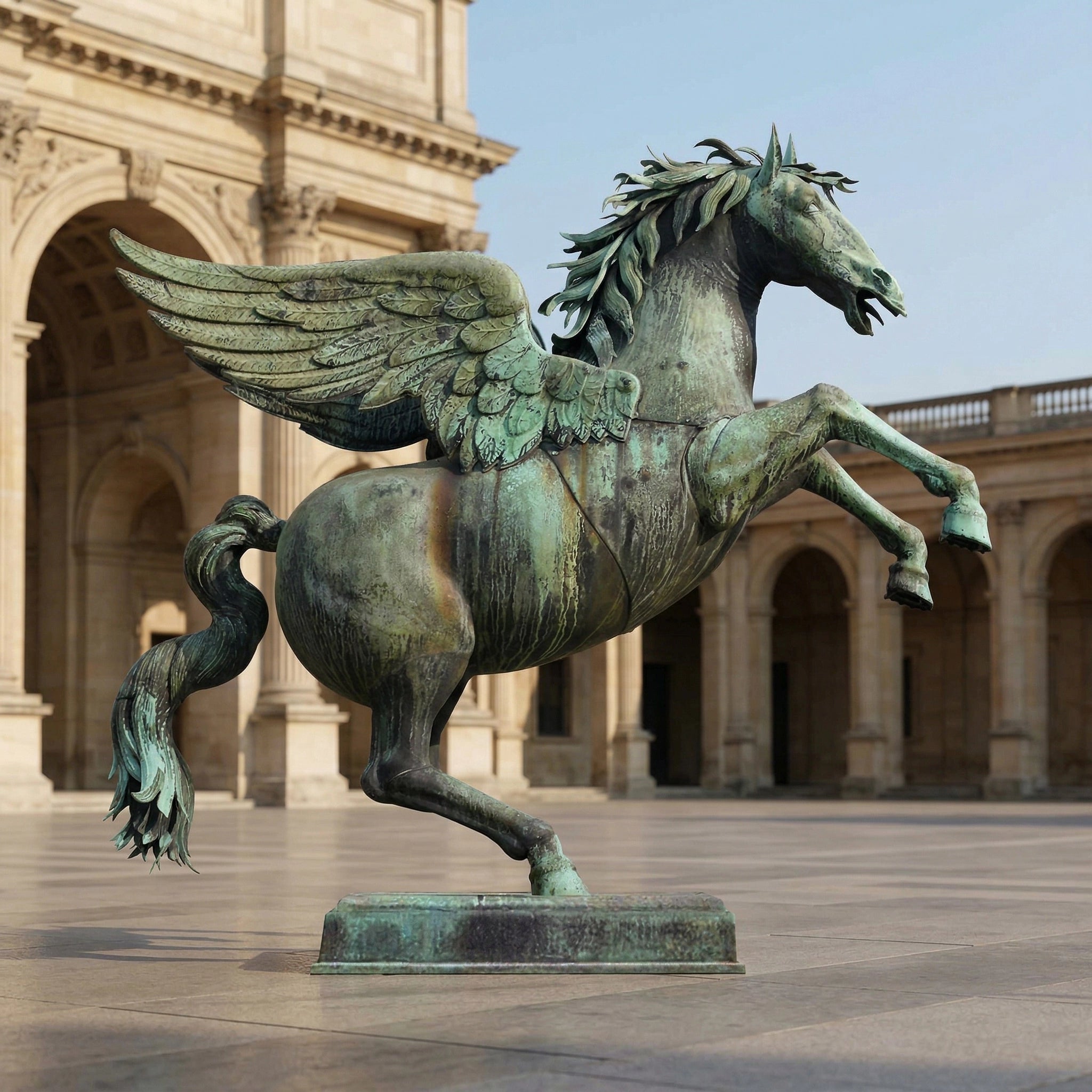 Vela-Bronze--Brass-Winged-Horse-Sculpture-Courtyard-Monument-VSBS-6843-02