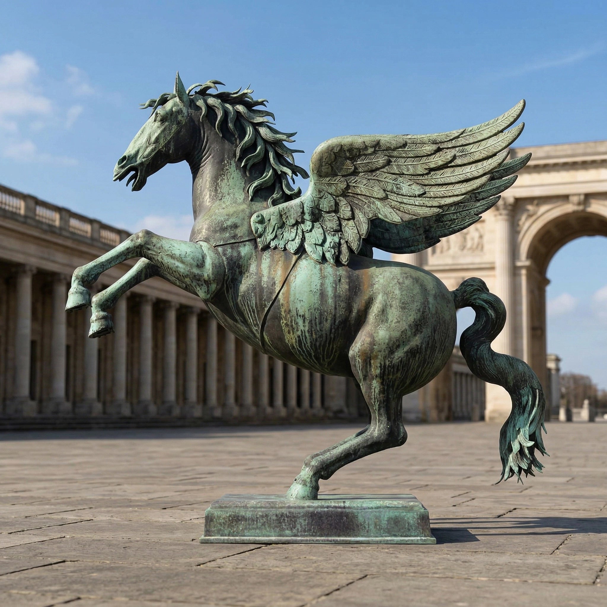 Vela-Bronze--Brass-Winged-Horse-Sculpture-Courtyard-Monument-VSBS-6843-04