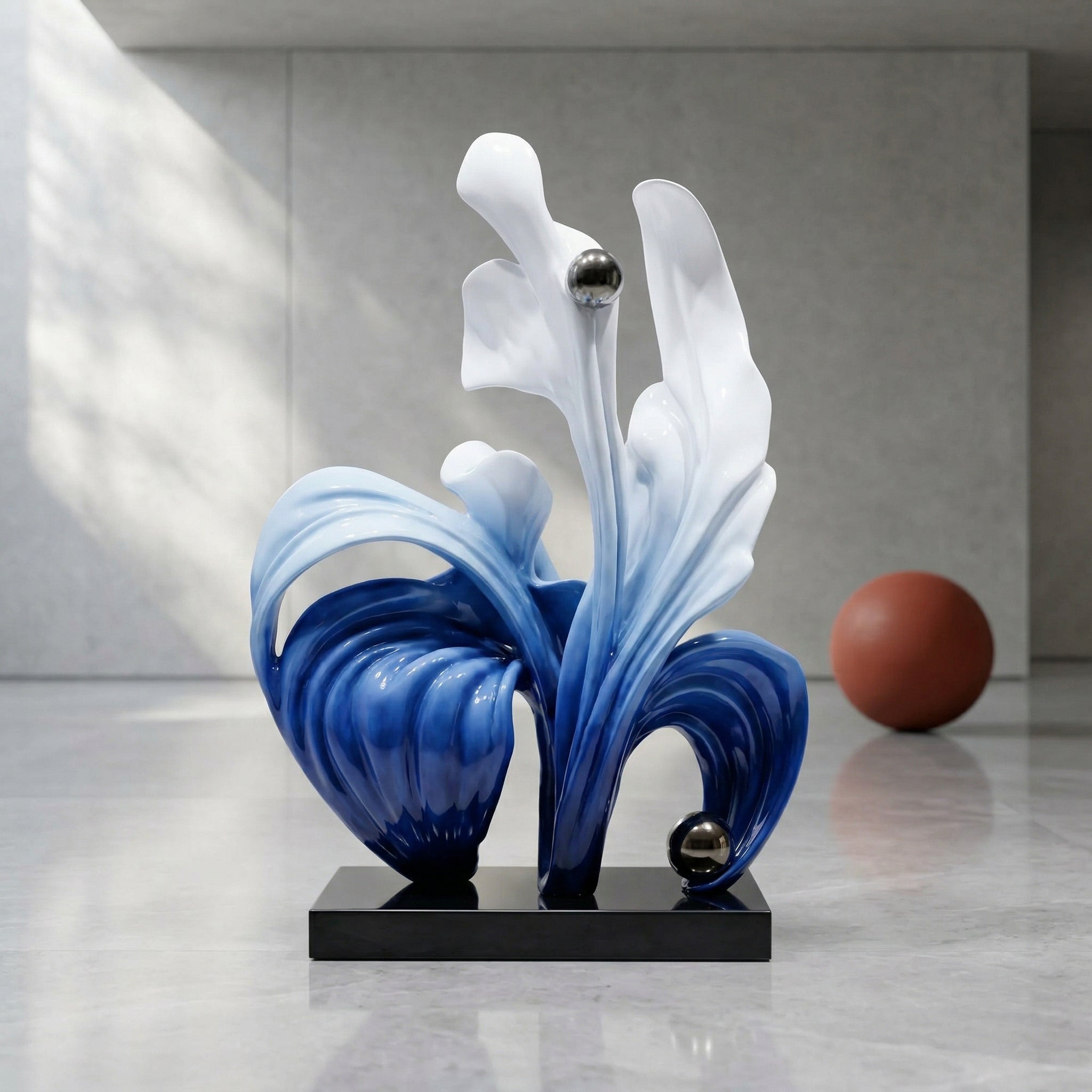 Vela-Fiberglass-Abstract-Bloom-Sculpture-Black-Plinth-VSFGS-624-03