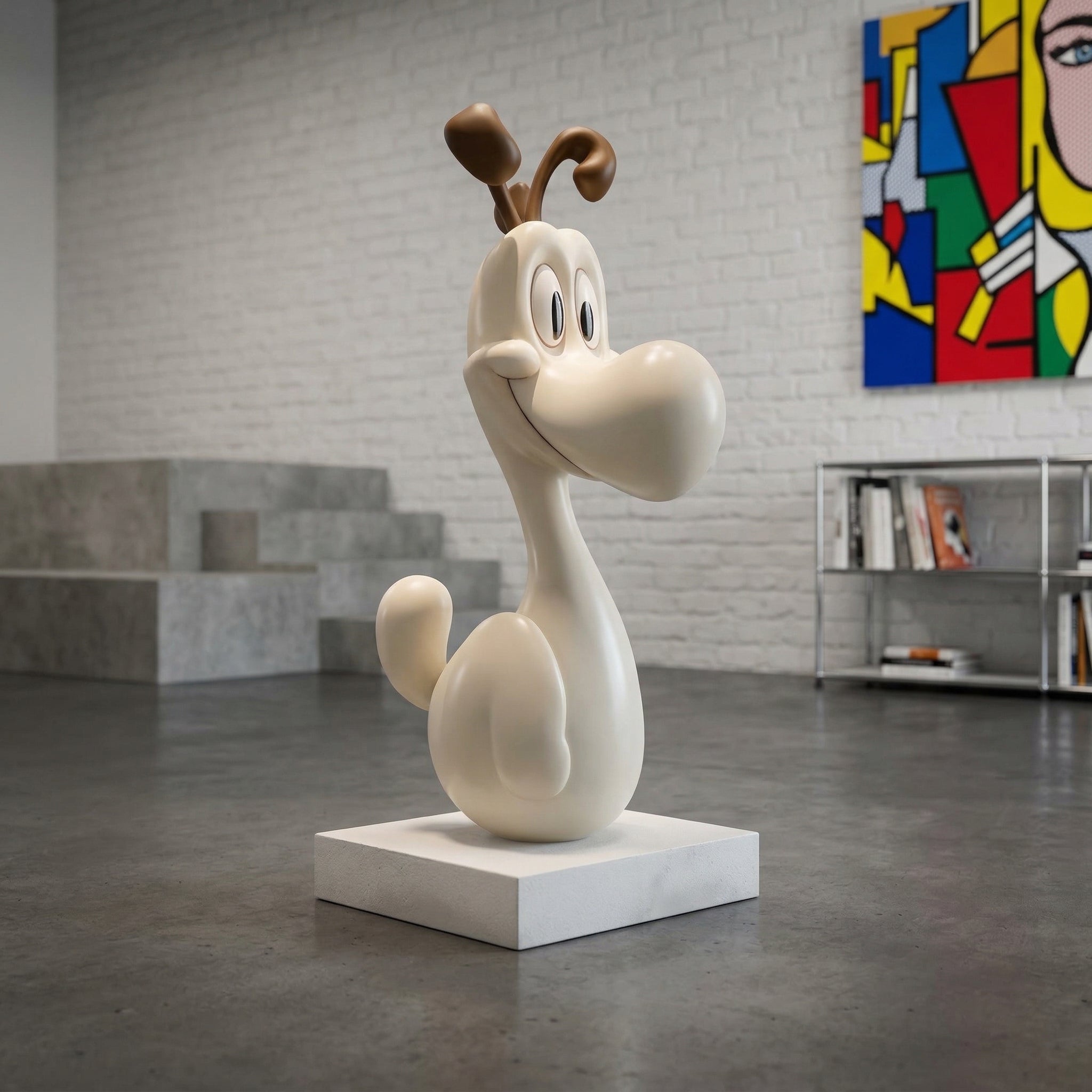 Vela-Fiberglass-Canine-Sculpture-Tabletop-Plinth-VSFGS-548-04