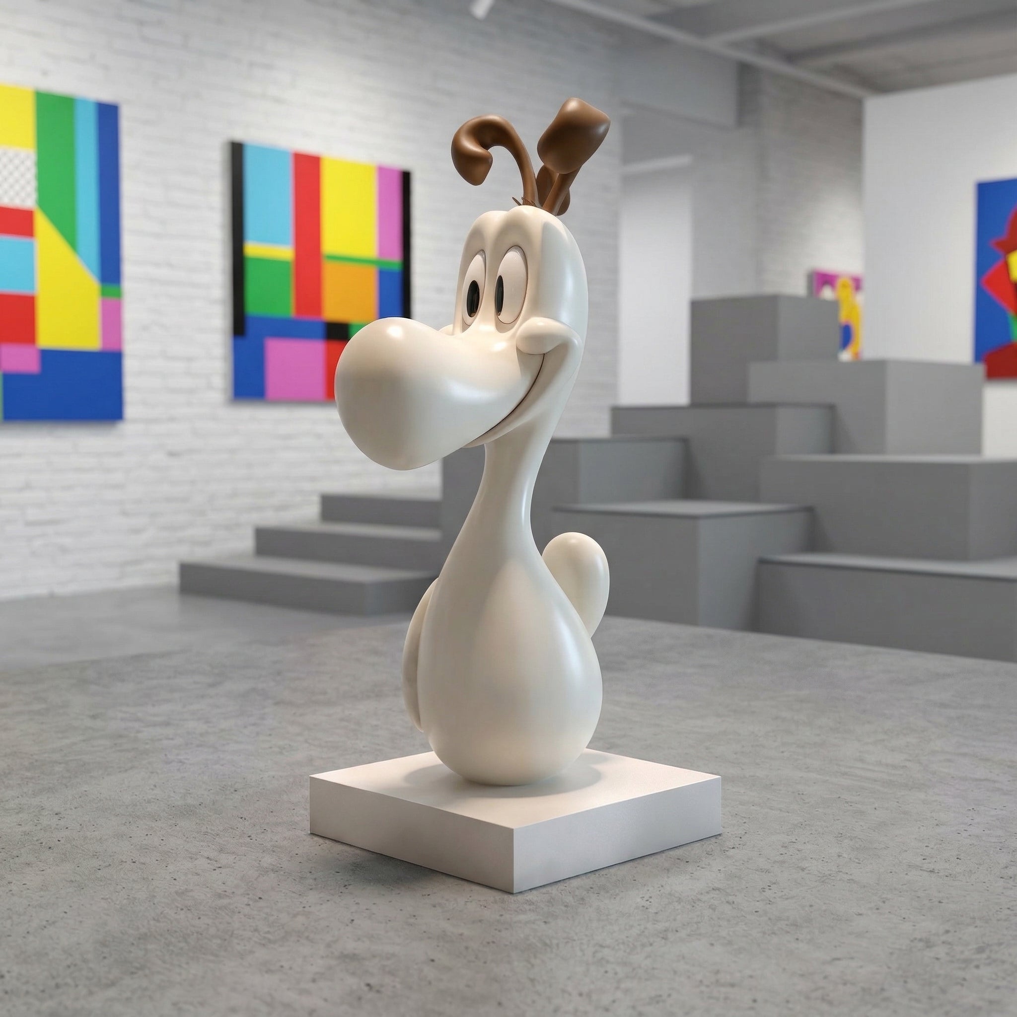 Vela-Fiberglass-Canine-Sculpture-Tabletop-Plinth-VSFGS-548-05