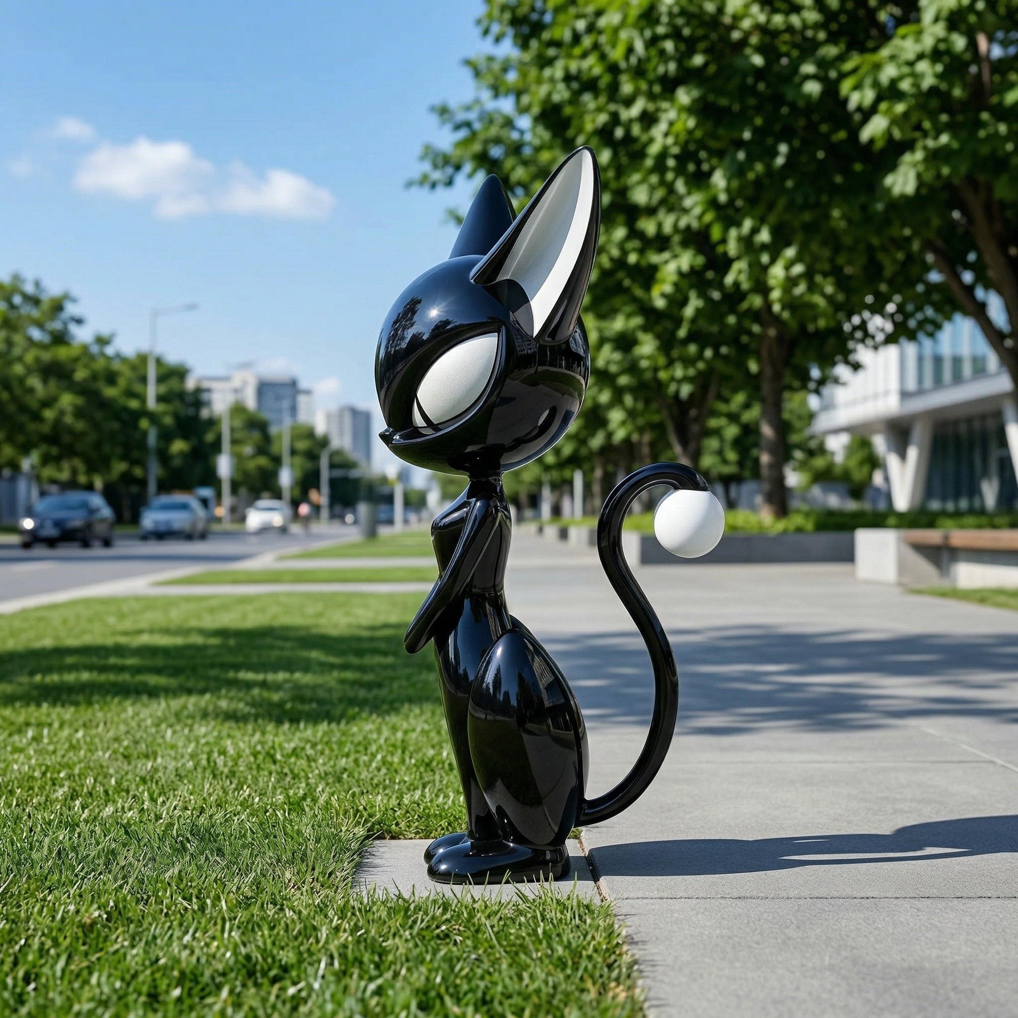Vela-Fiberglass-Cat-Sculpture-Glossy-Freestanding-VSFGS-883-02