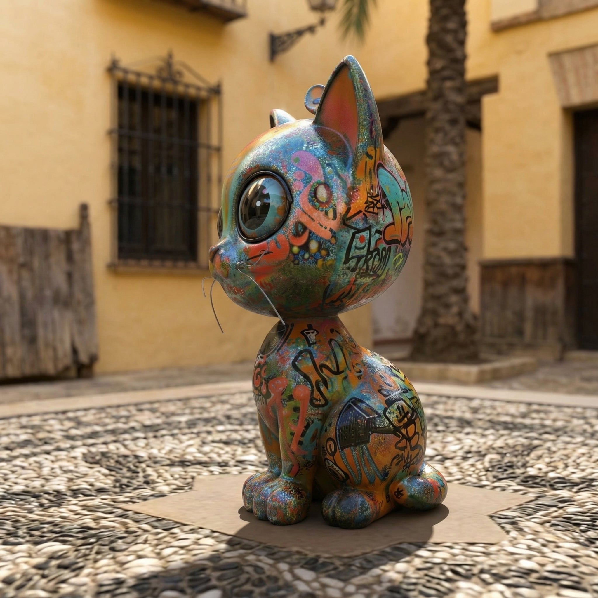 Vela-Fiberglass-Cat-Sculpture-Seated-Courtyard-Statement-VSFGS-389-04