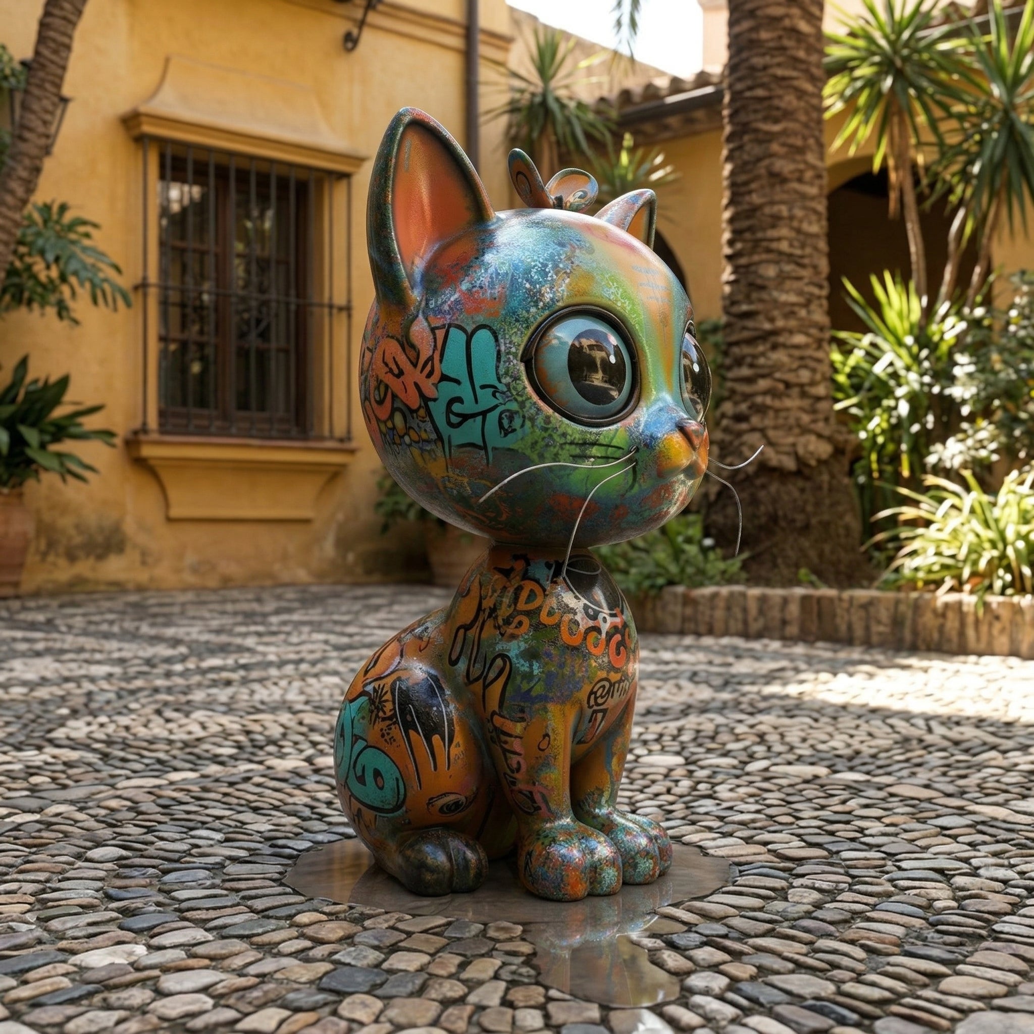 Vela-Fiberglass-Cat-Sculpture-Seated-Courtyard-Statement-VSFGS-389-05