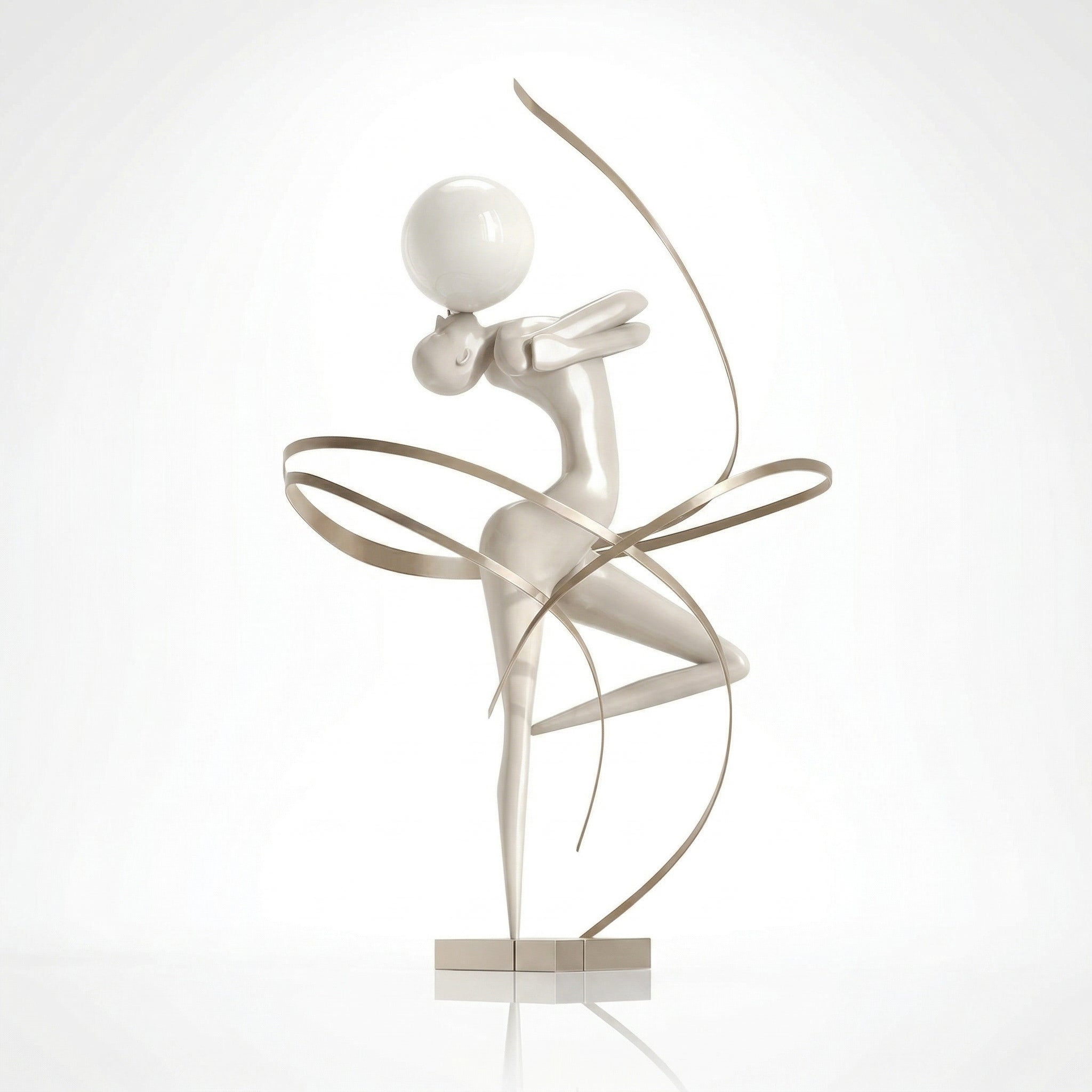Vela-Fiberglass-Figurative-Dancer-Sculpture-Looping-Ribbon-Form-VSFGS-845-01