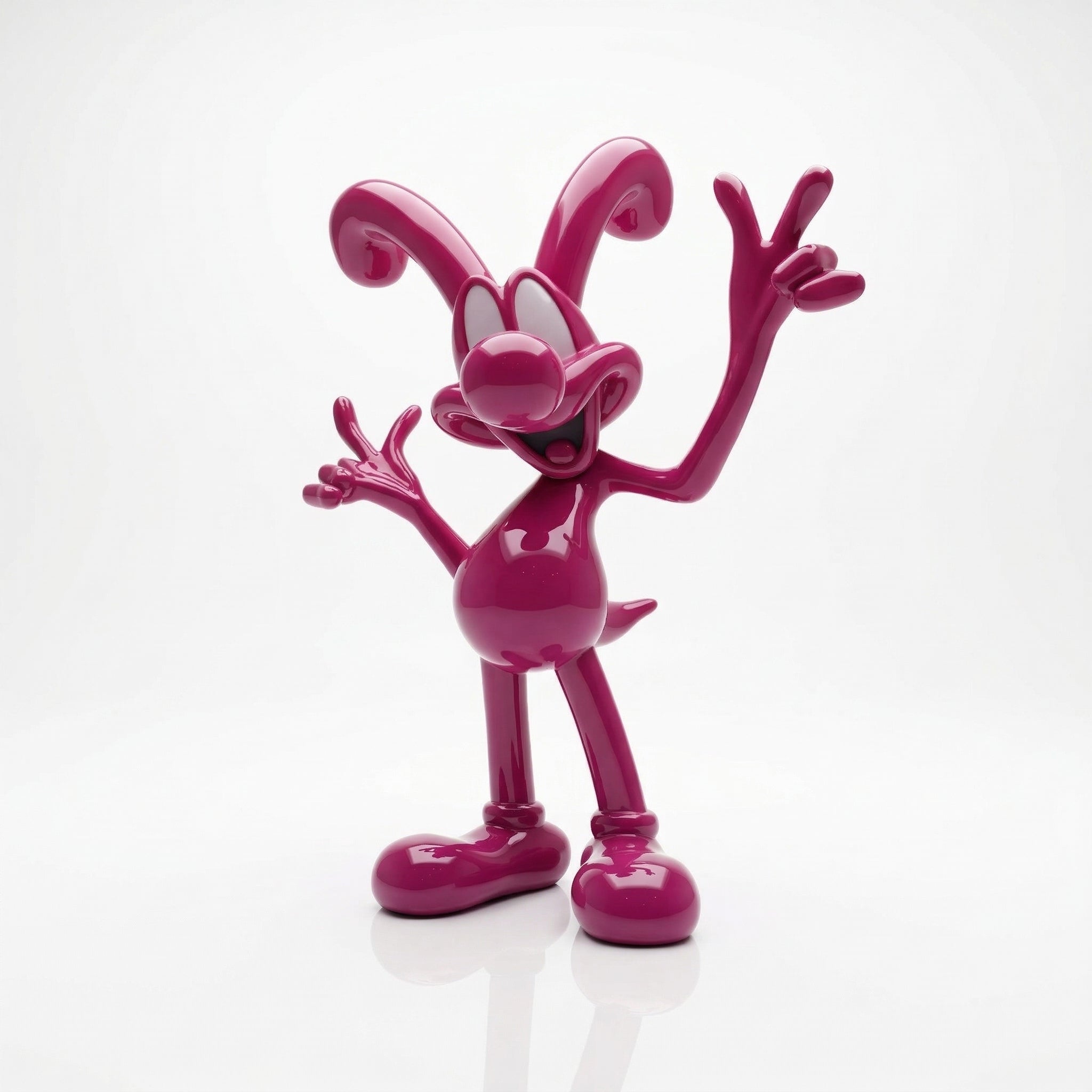 Vela-Fiberglass-Rabbit-Character-Sculpture-Glossy-Pop-Art-Pose-VSFGS-593-02