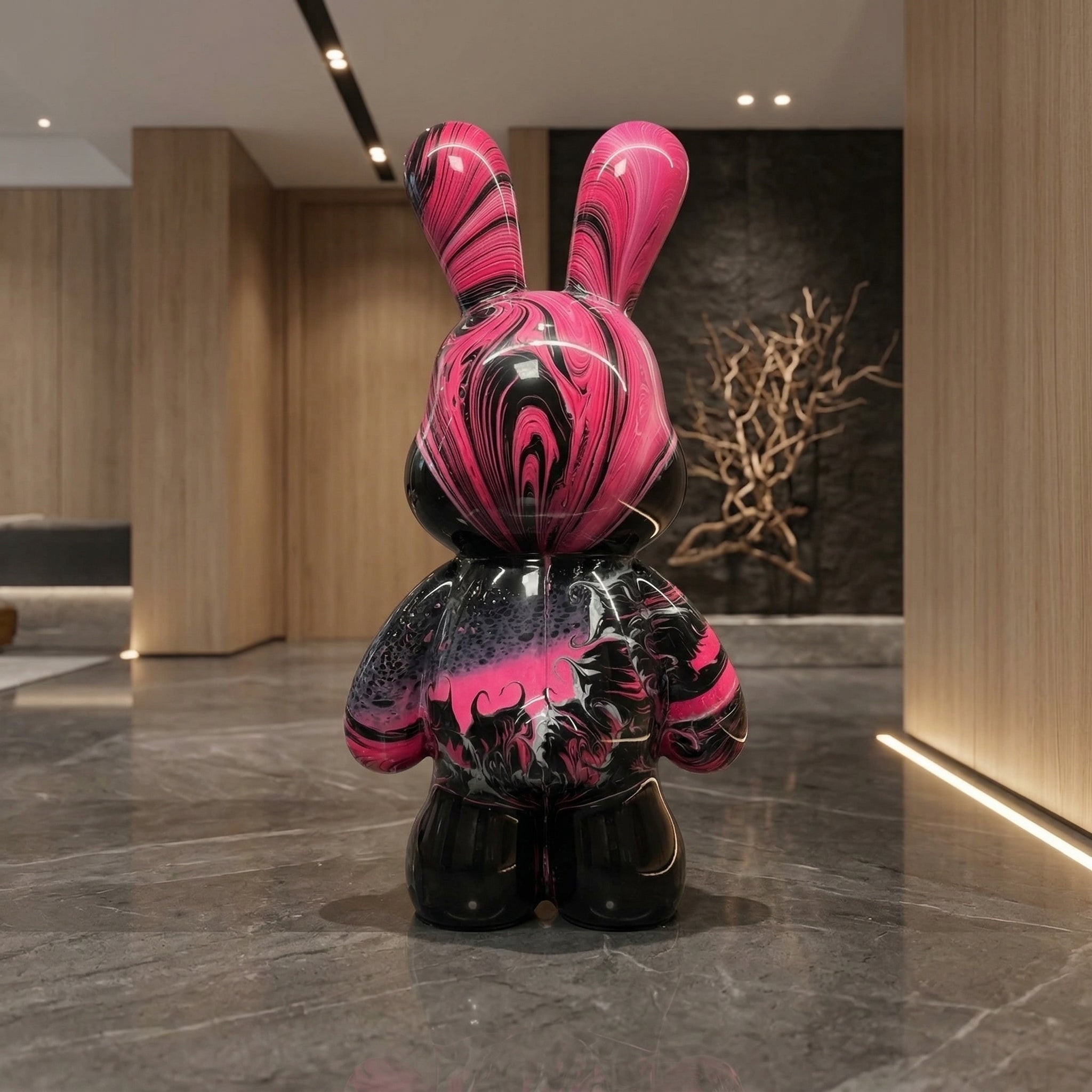 Vela-Fiberglass-Rabbit-Sculpture-Floor-Standing-VSFGS-667-03