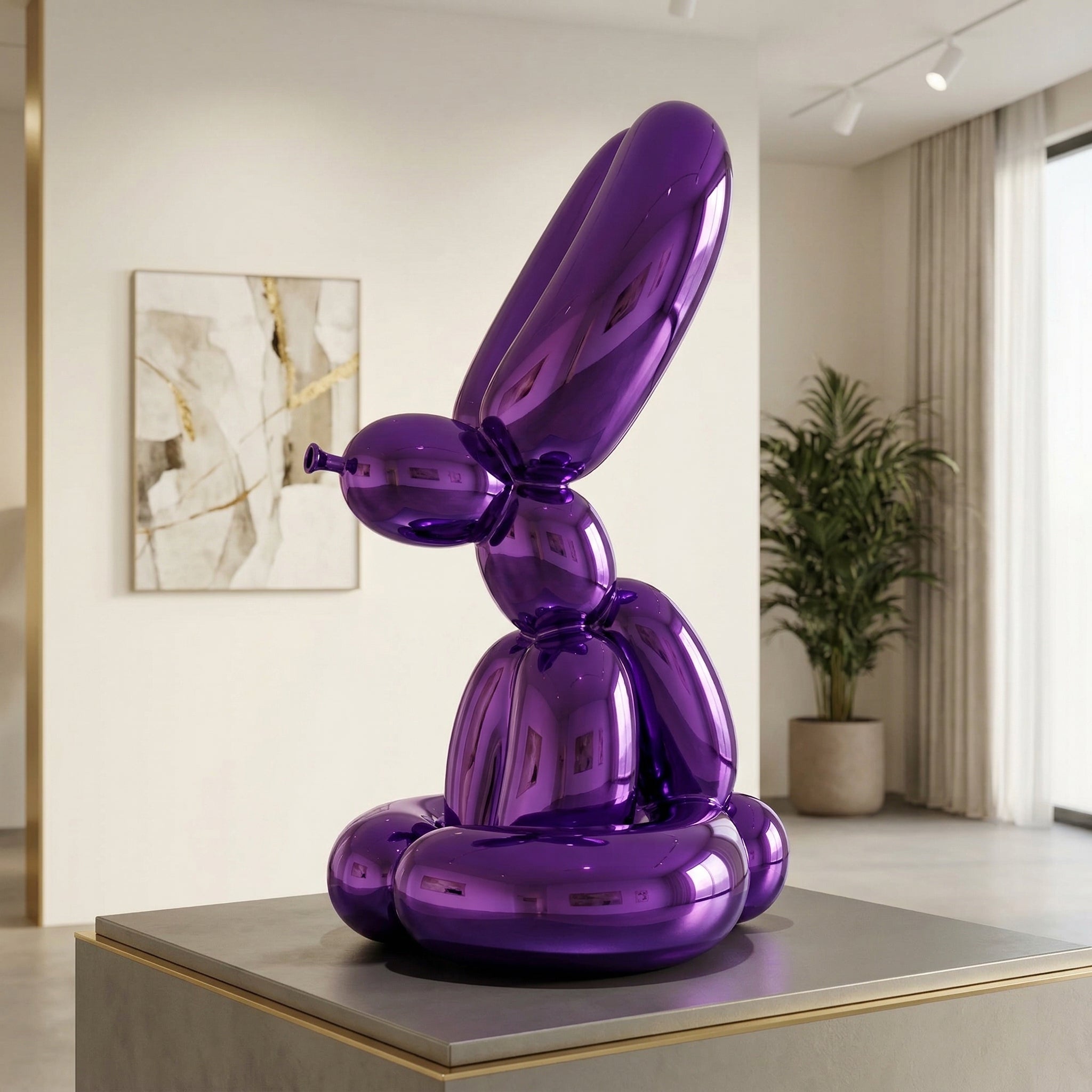 Vela-Fiberglass-Rabbit-Sculpture-Pedestal-Display-VSFGS-257-03