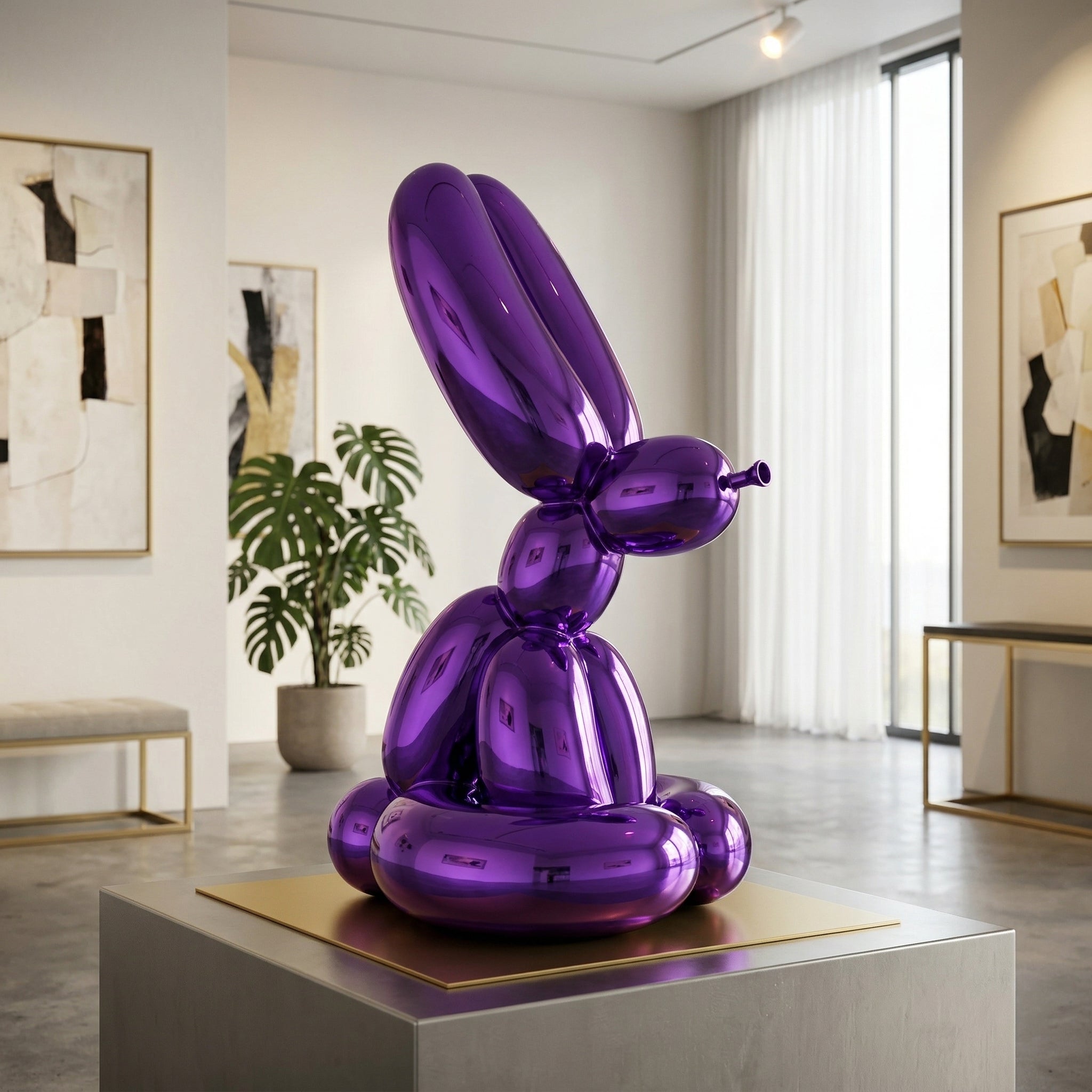 Vela-Fiberglass-Rabbit-Sculpture-Pedestal-Display-VSFGS-257-04