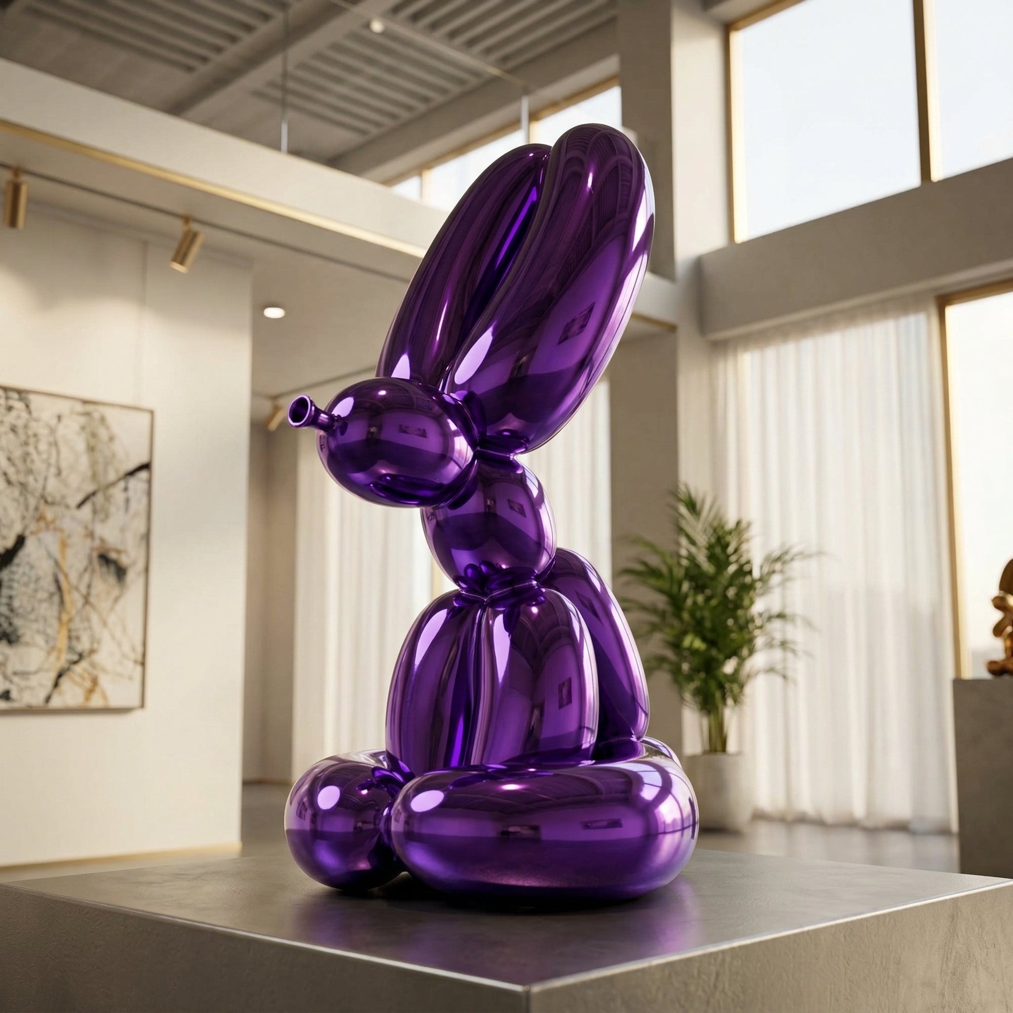 Vela-Fiberglass-Rabbit-Sculpture-Pedestal-Display-VSFGS-257-05