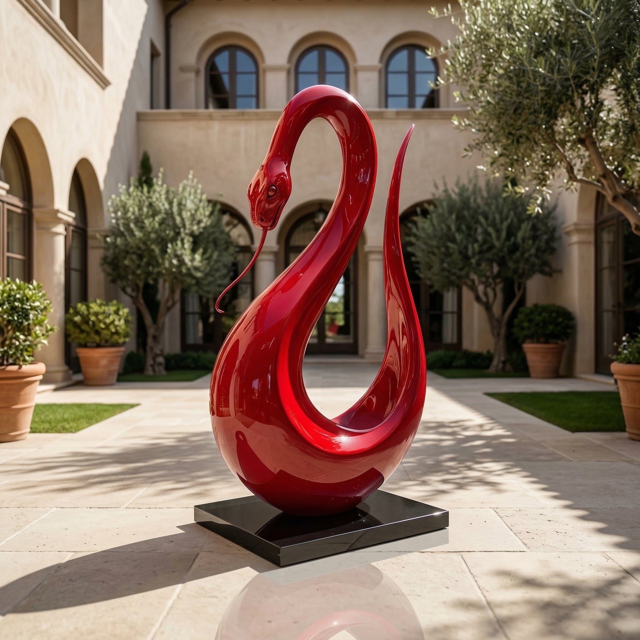 Vela-Fiberglass-Swan-Sculpture-Looped-Garden-Form-VSFGS-731-05