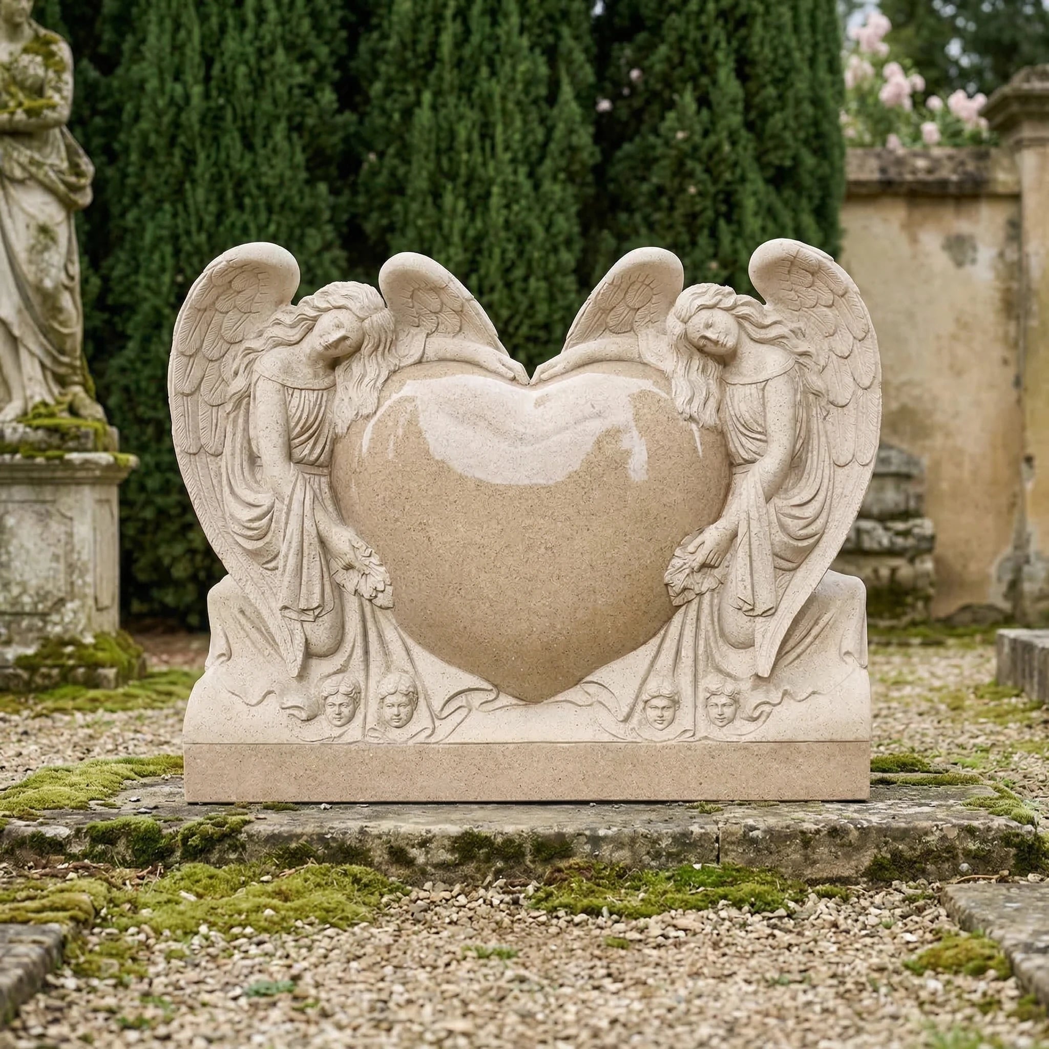 Vela-Natural-Marble-Angel-Heart-Sculpture-Garden-Memorial-VSMS-4086-01
