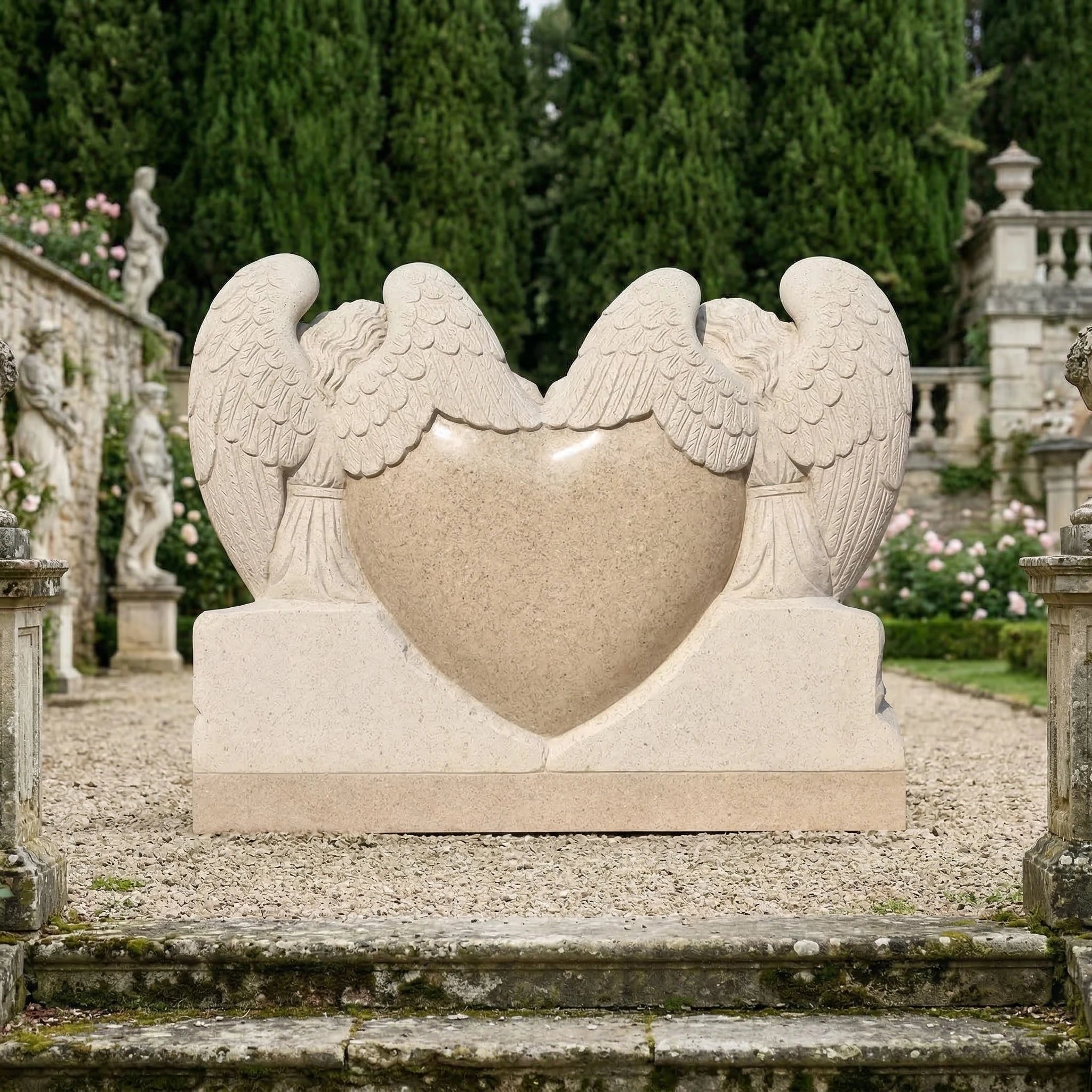 Vela-Natural-Marble-Angel-Heart-Sculpture-Garden-Memorial-VSMS-4086-02