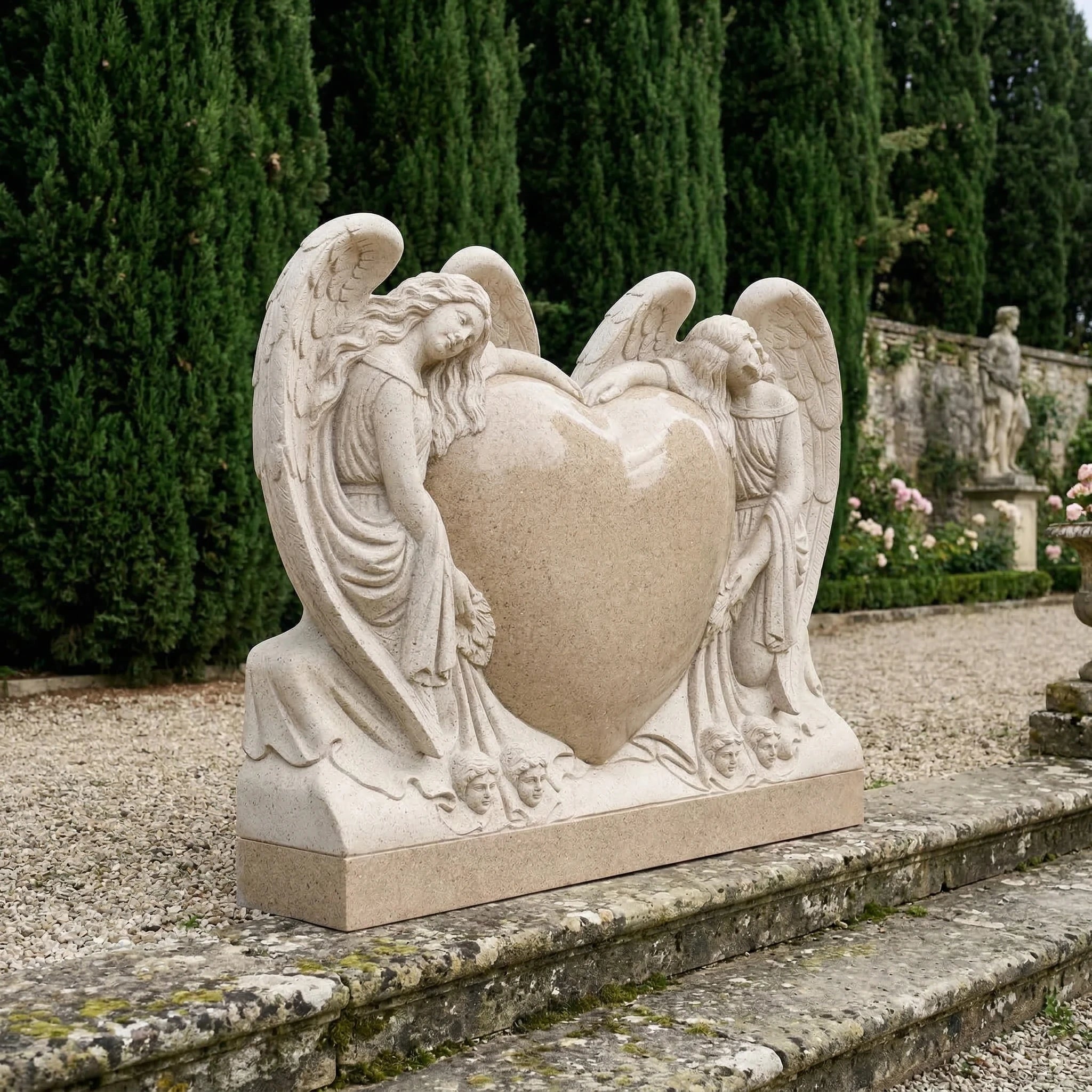 Vela-Natural-Marble-Angel-Heart-Sculpture-Garden-Memorial-VSMS-4086-03