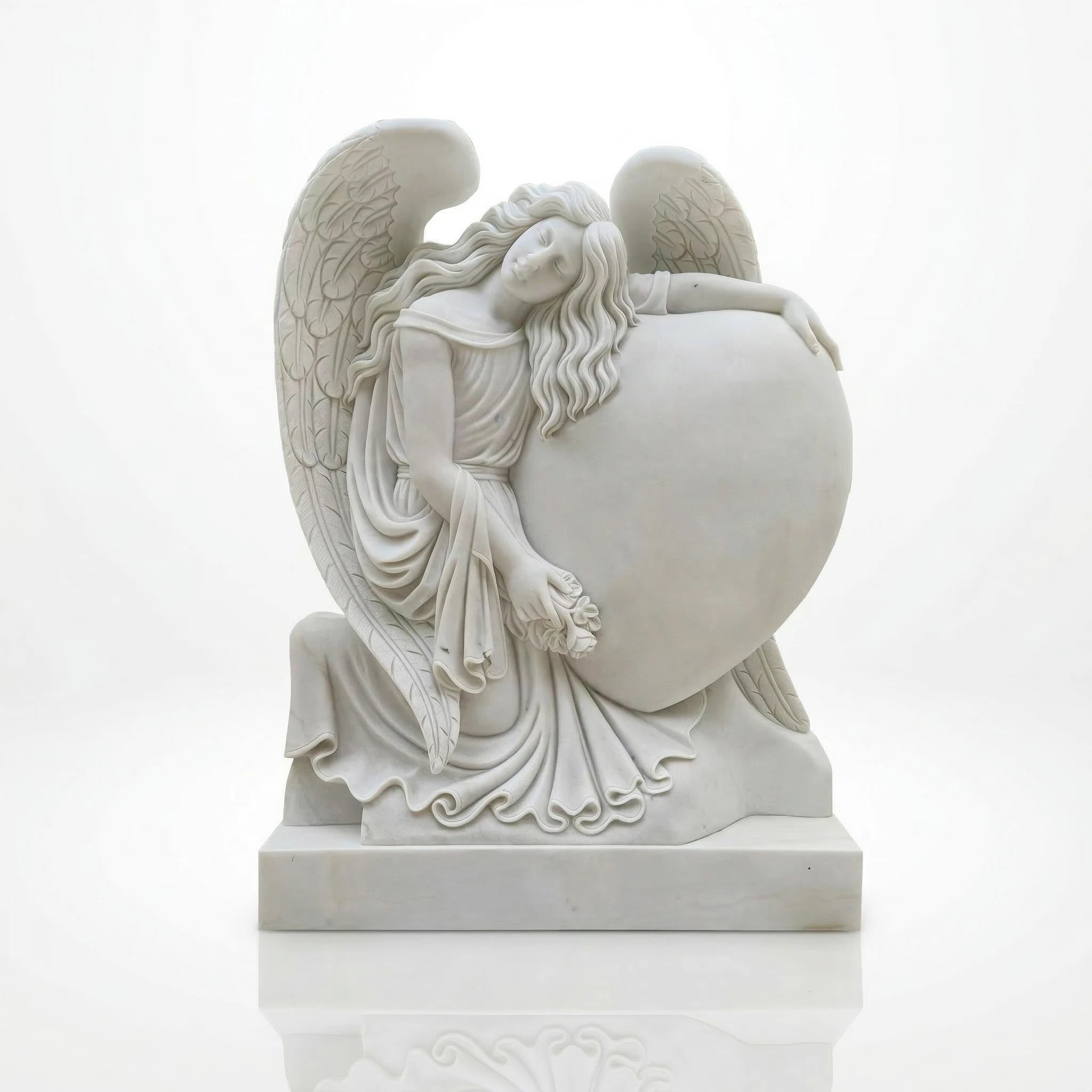 Vela-Natural-Marble-Angel-Heart-Sculpture-Garden-Repose-VSMS-683-05