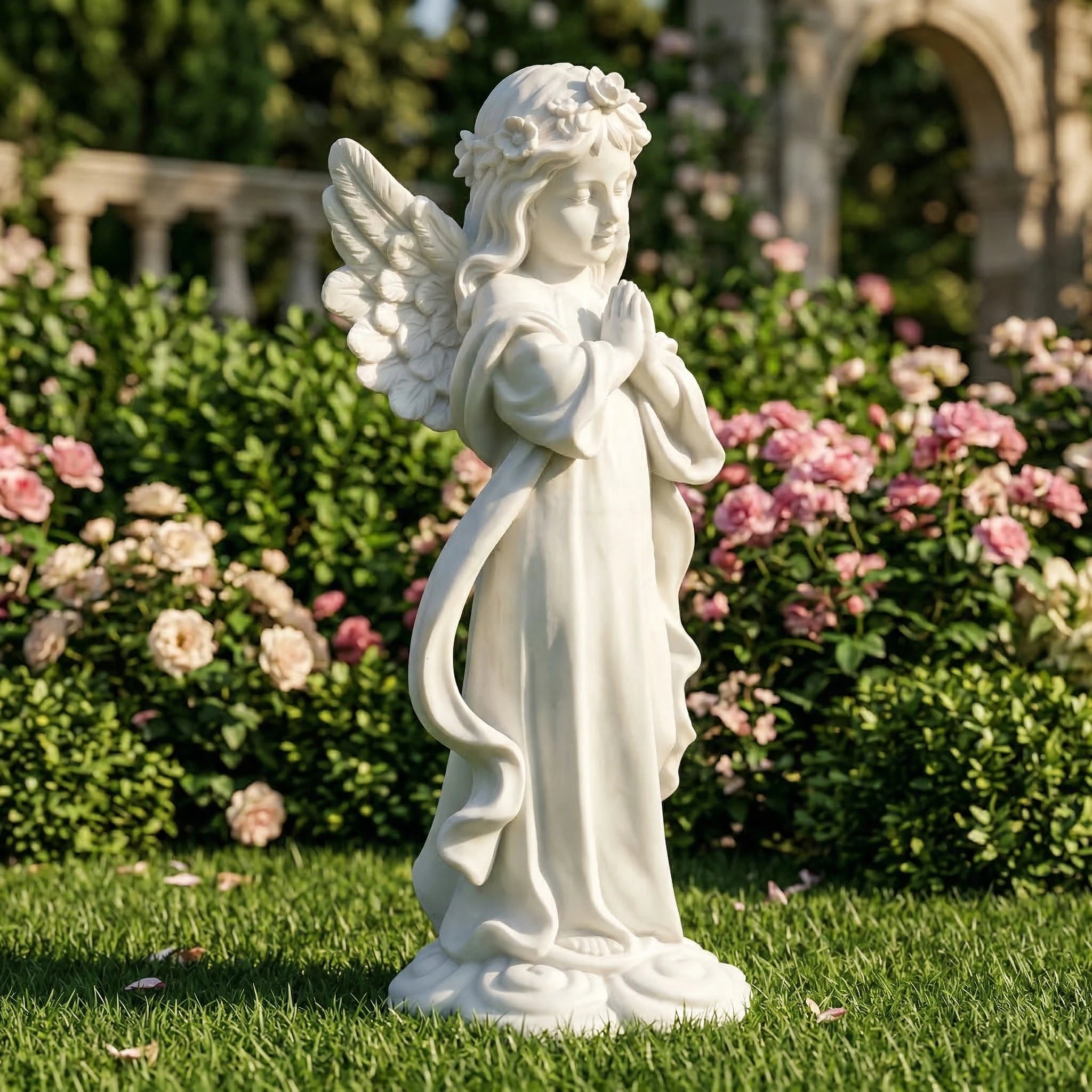 Vela-Natural-Marble-Angel-Sculpture-Garden-Figure-VSMS-592-05