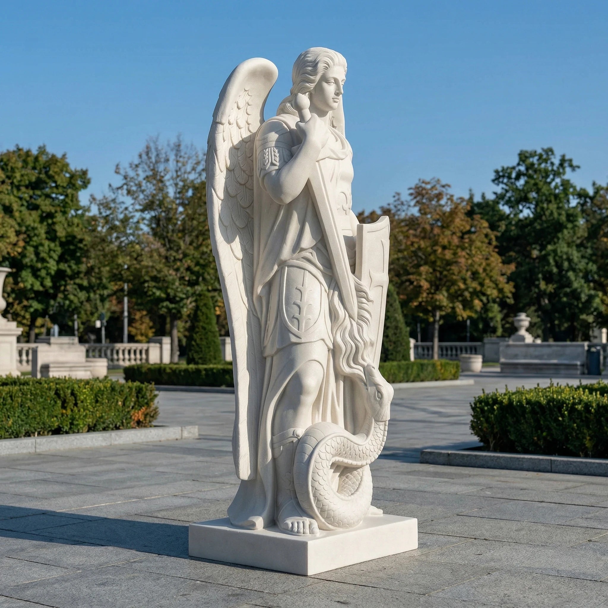 Vela-Natural-Marble-Angel-Sculpture-Garden-Placement-MS-8043-02