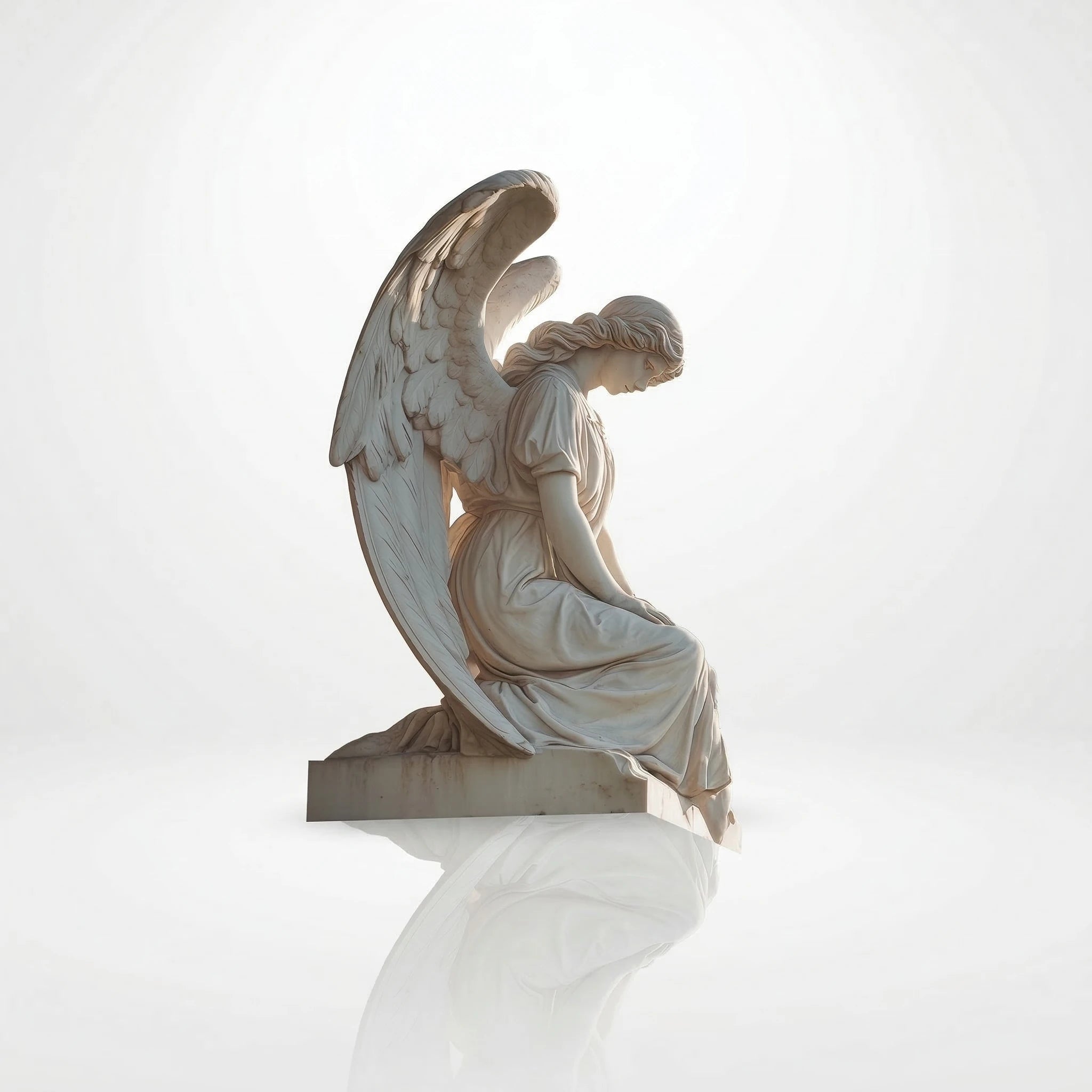 Vela-Natural-Marble-Angel-Sculpture-Kneeling-Garden-Figure-VSMS-4316-06