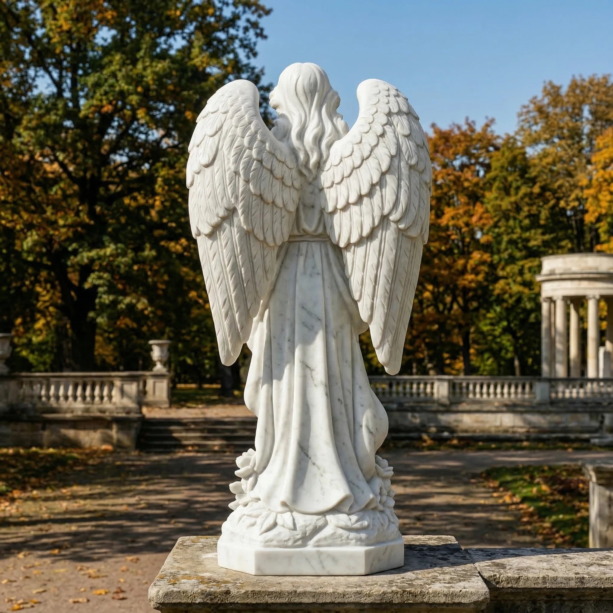 Vela-Natural-Marble-Angel-Sculpture-Prayerful-Garden-Figure-VSMS-5419-02