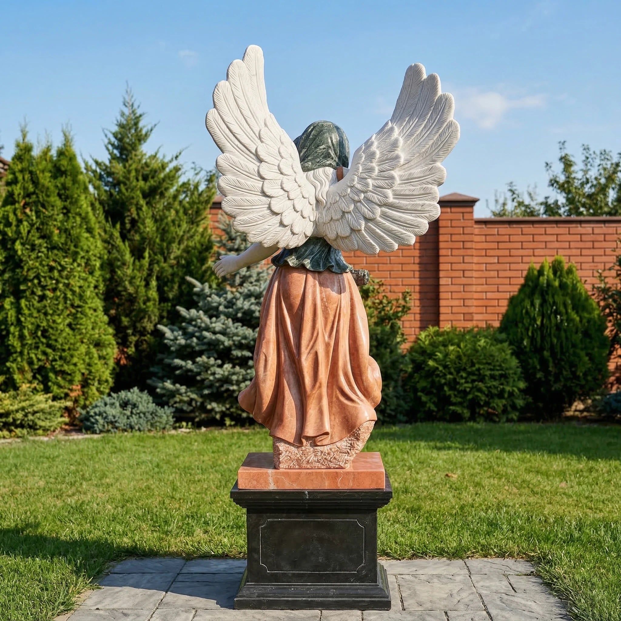 Vela-Natural-Marble-Angelic-Female-Sculpture-Garden-Pedestal-VSMS-5731-02
