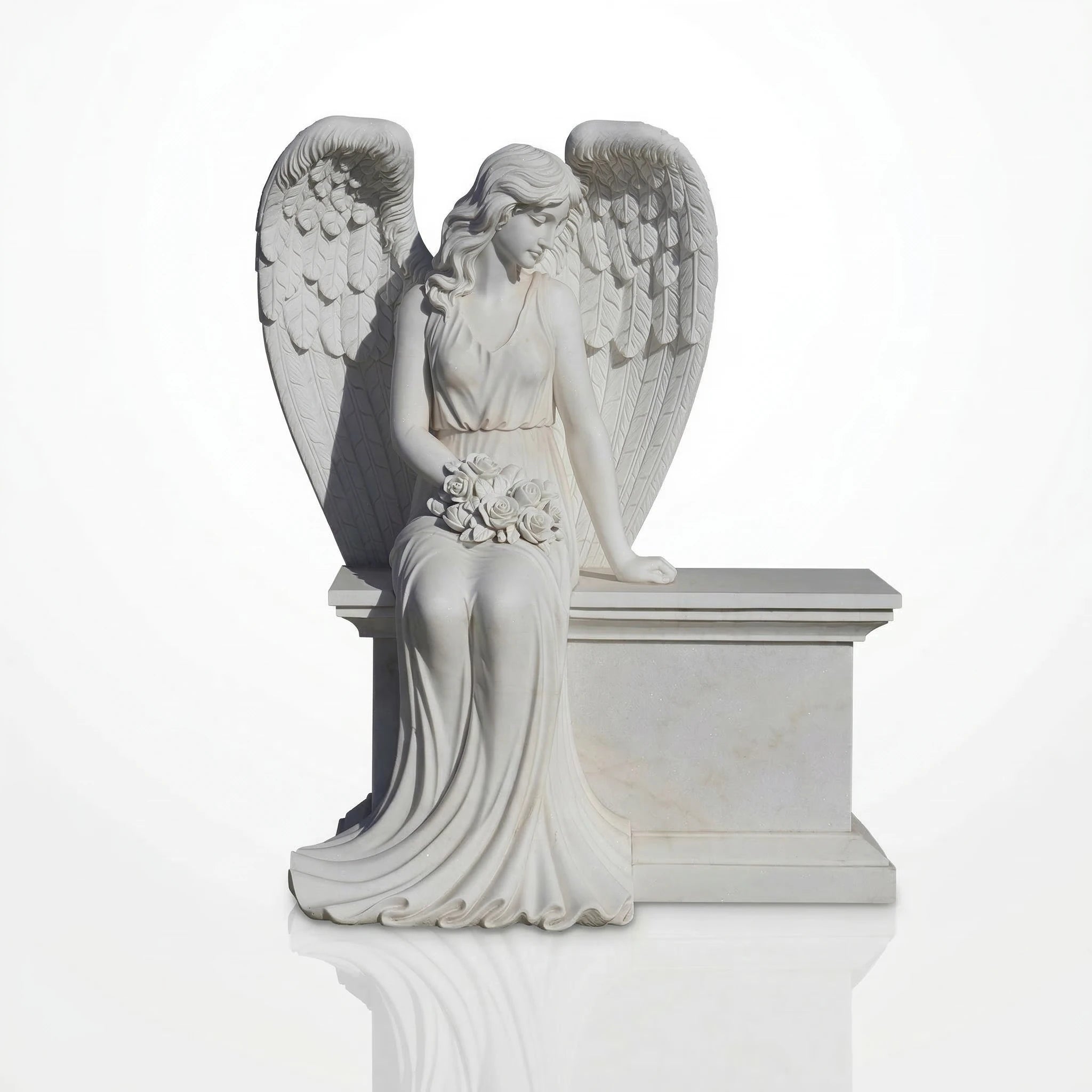 Vela-Natural-Marble-Angelic-Female-Sculpture-Winged-Garden-Figure-VSMS-4319-04