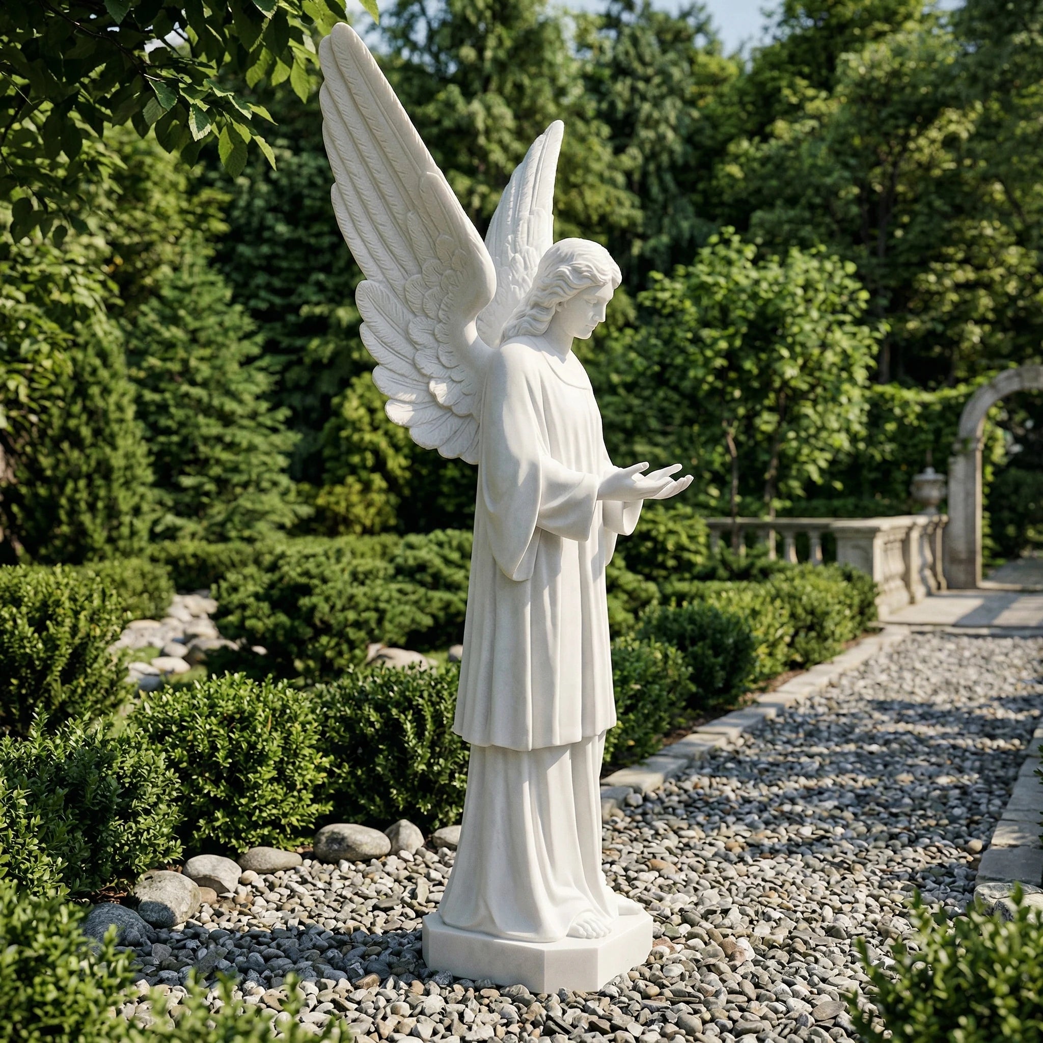 Vela-Natural-Marble-Angelic-Figure-Sculpture-Garden-Focal-Point-VSMS-826-02