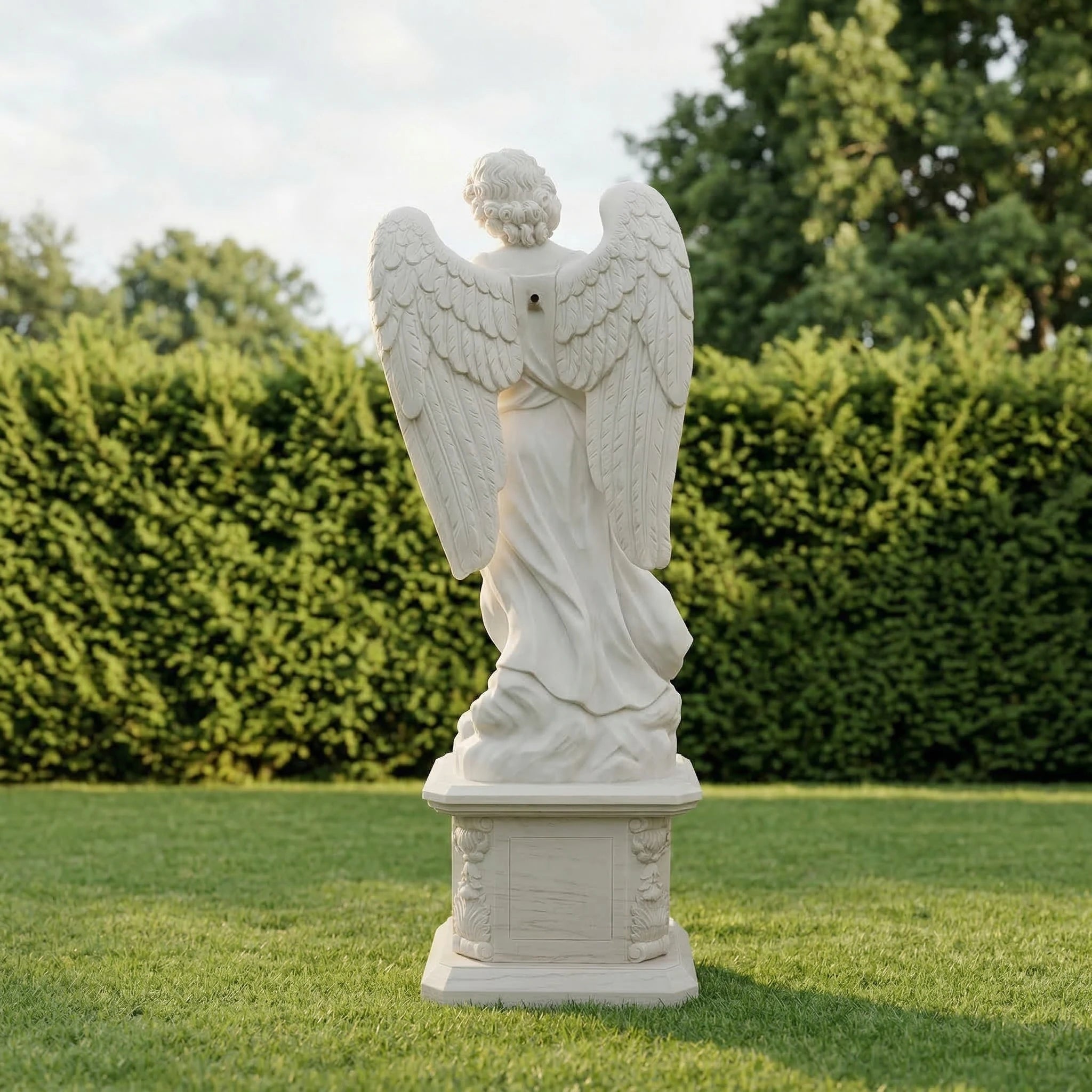 Vela-Natural-Marble-Angelic-Figure-Sculpture-Garden-Pedestal-VSMS-4413-02