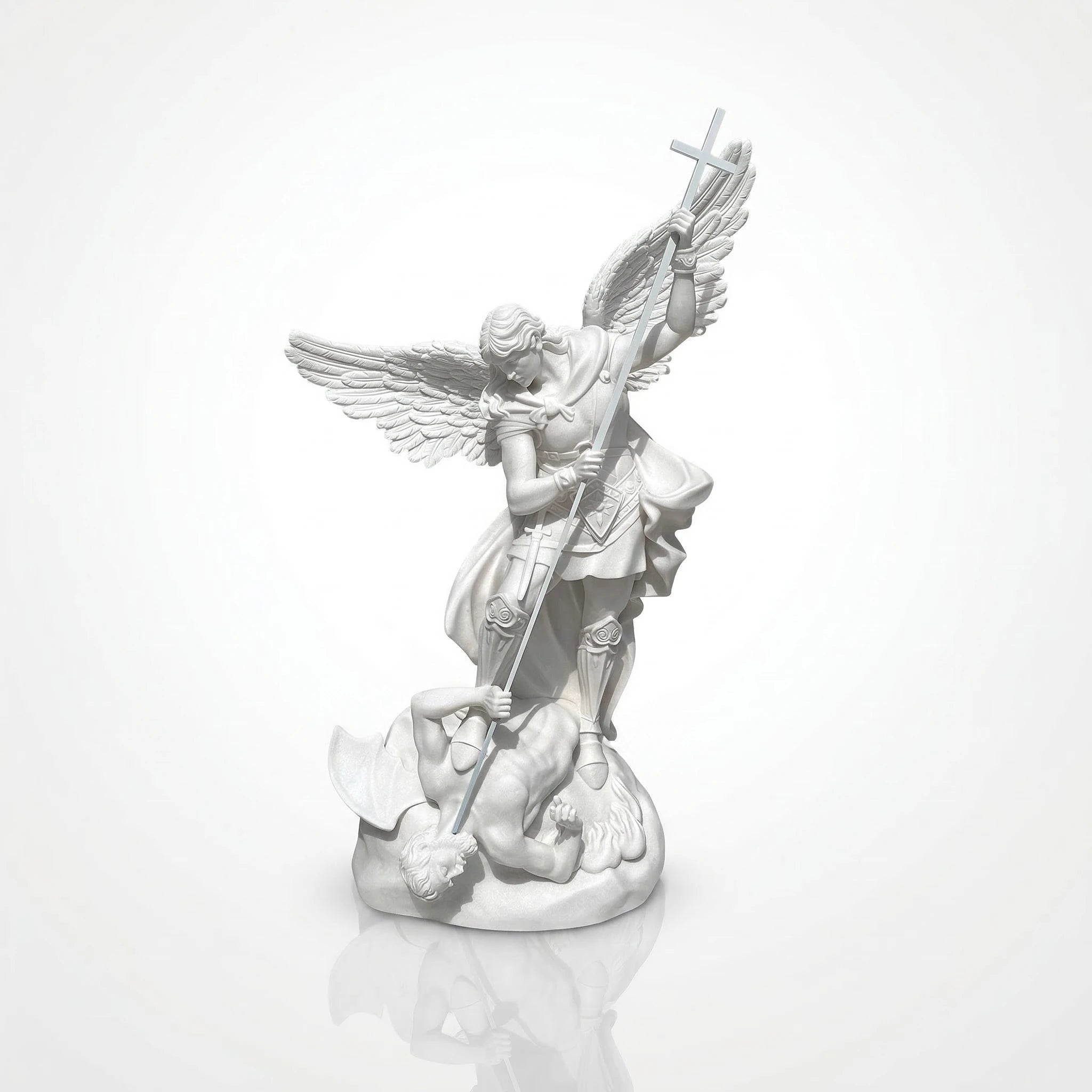 Vela-Natural-Marble-Angelic-Warrior-Sculpture-Winged-Garden-Centerpiece-VSMS-4836-05