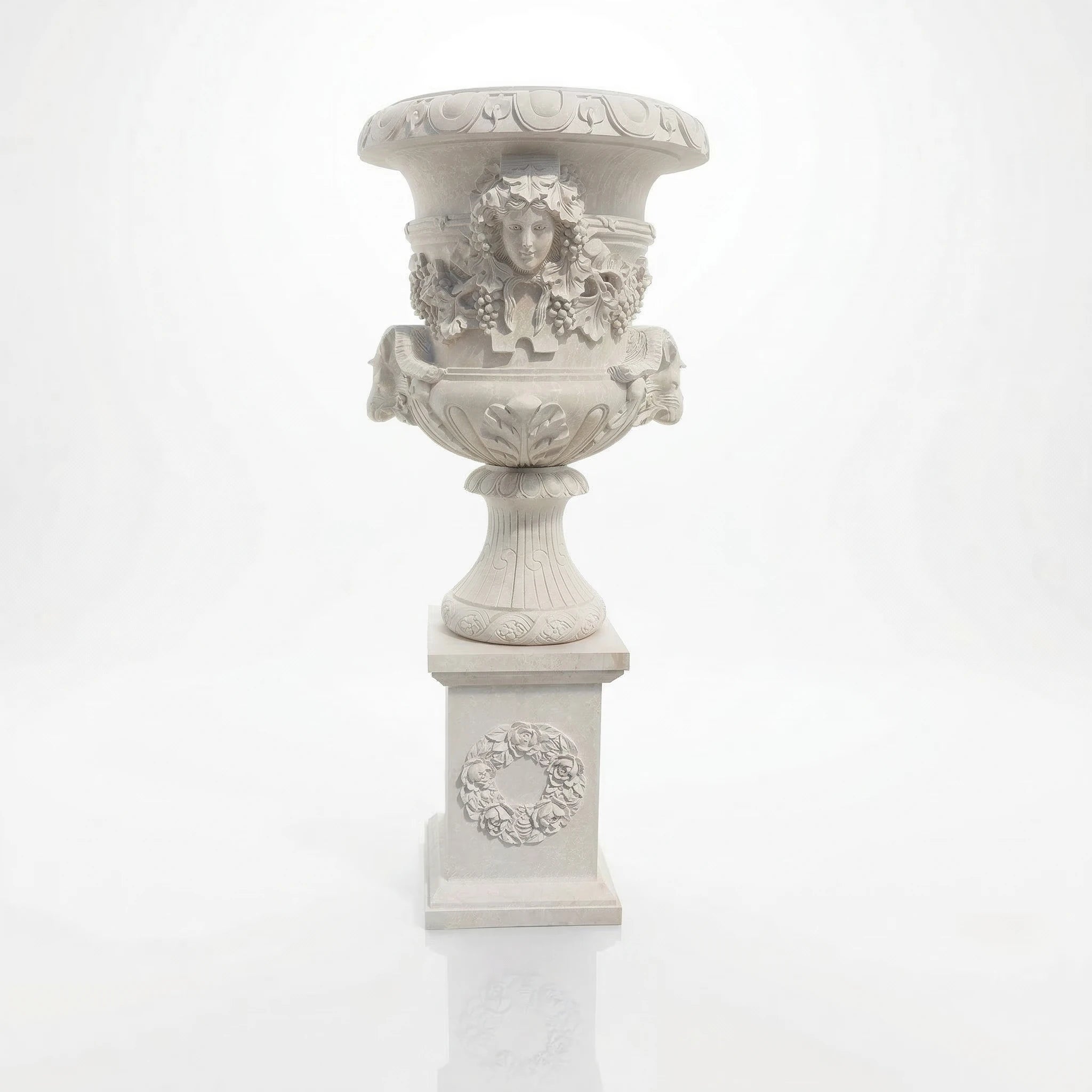 Vela-Natural-Marble-Bacchic-Female-Mask-Sculpture-Entrance-Pedestal-VSMS-2146-04