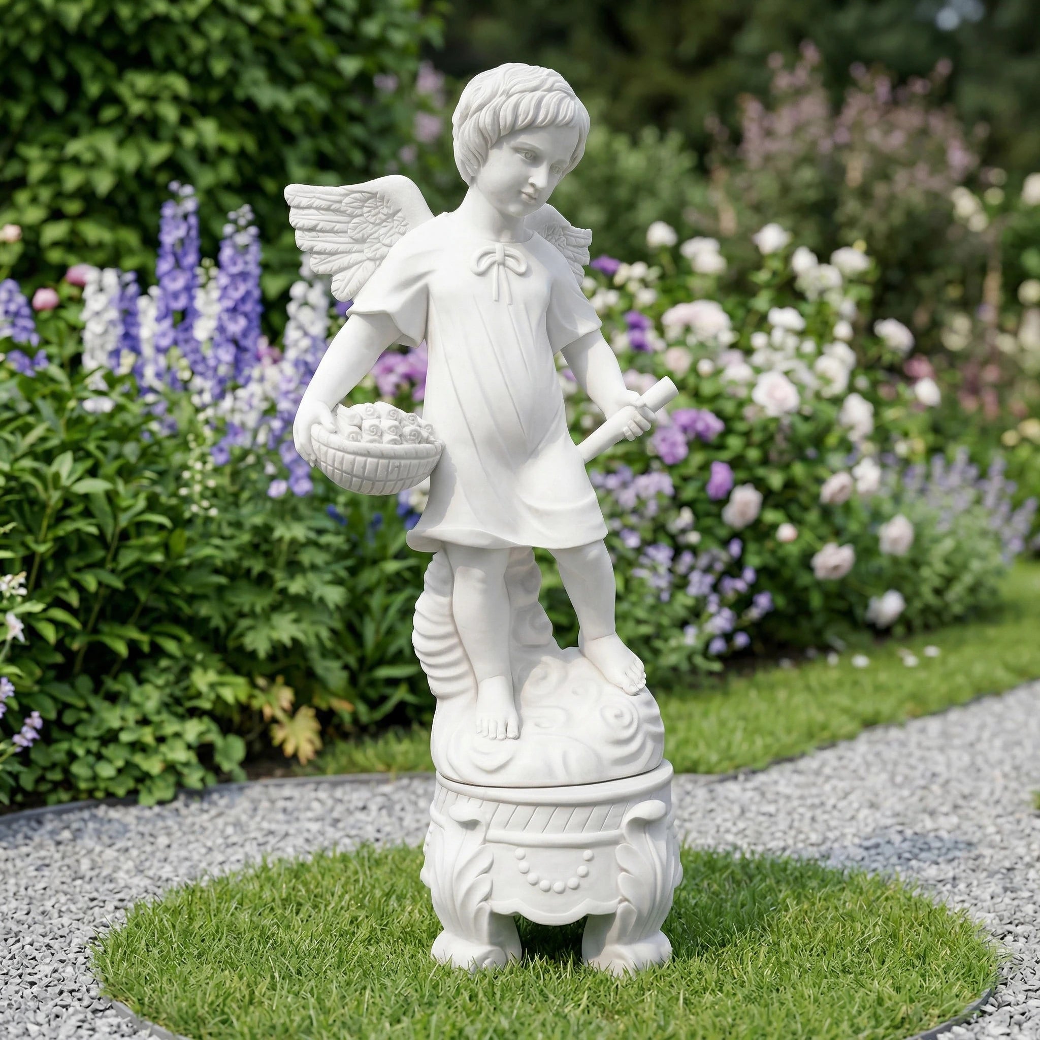 Vela-Natural-Marble-Cherub-Angel-Sculpture-Garden-Pedestal-VSMS-728-01
