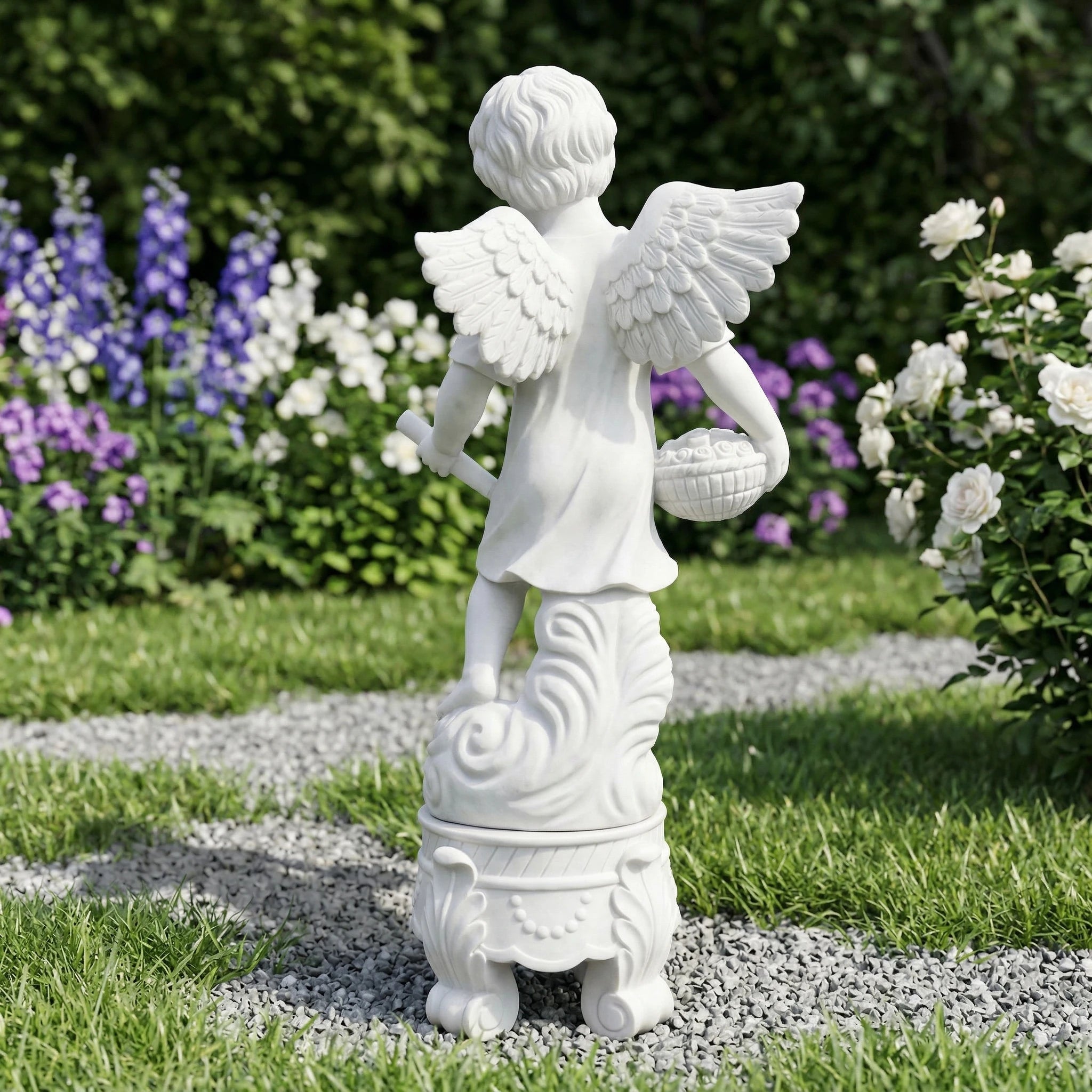 Vela-Natural-Marble-Cherub-Angel-Sculpture-Garden-Pedestal-VSMS-728-02