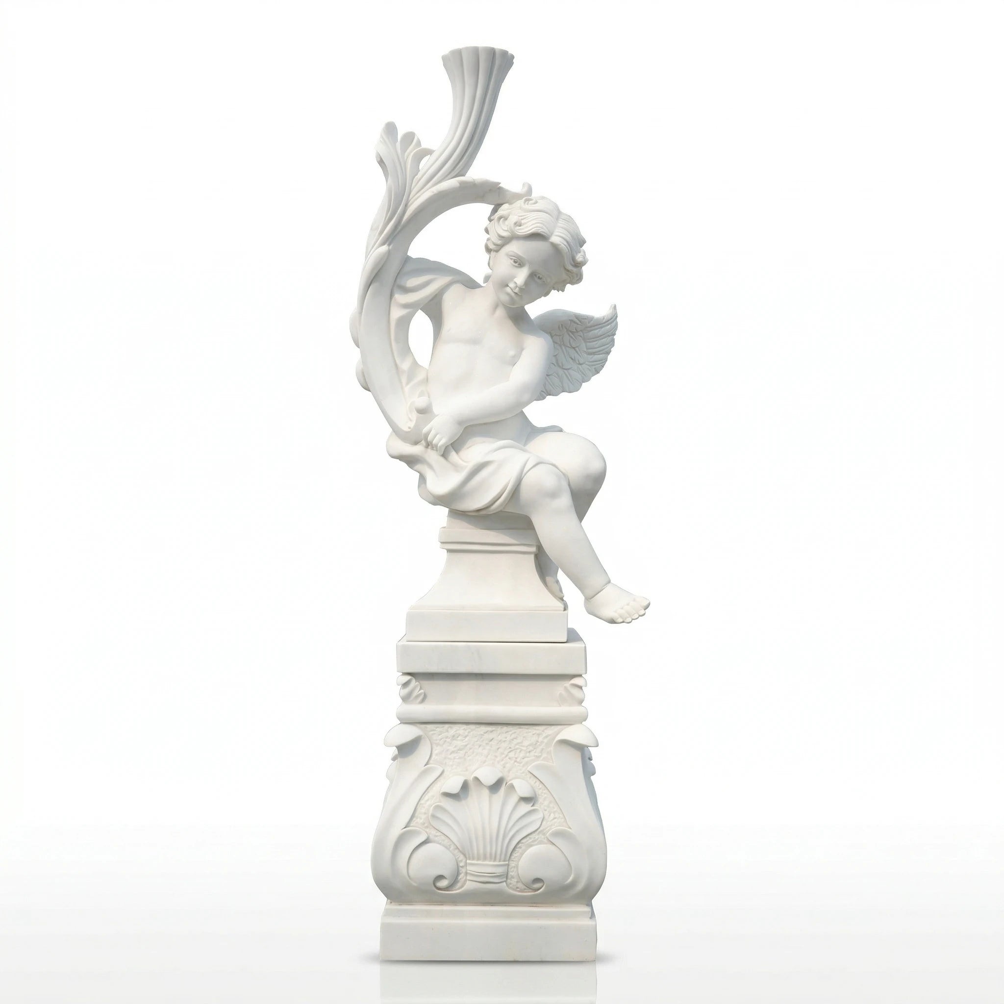 Vela-Natural-Marble-Cherubic-Angel-Sculpture-Arabesque-Garden-Accent-VSMS-4861-05