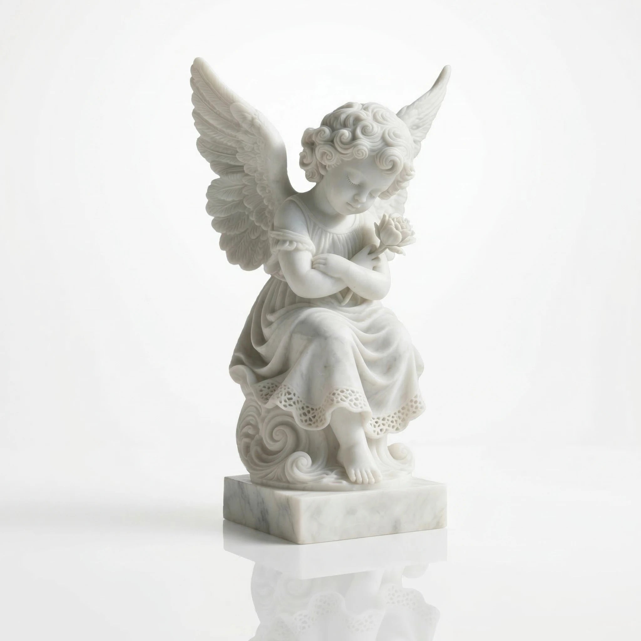 Vela-Natural-Marble-Cherubic-Angel-Sculpture-Seated-Garden-Court-VSMS-2867-06