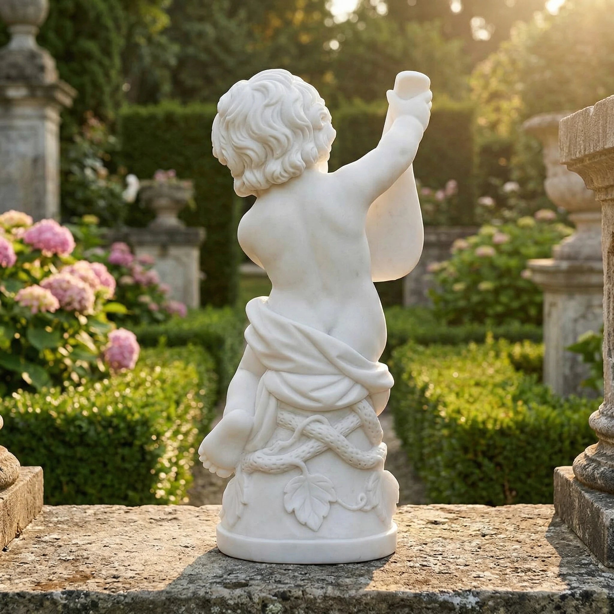 Vela-Natural-Marble-Cherubic-Lyre-Sculpture-Garden-Pedestal-VSMS-874-02